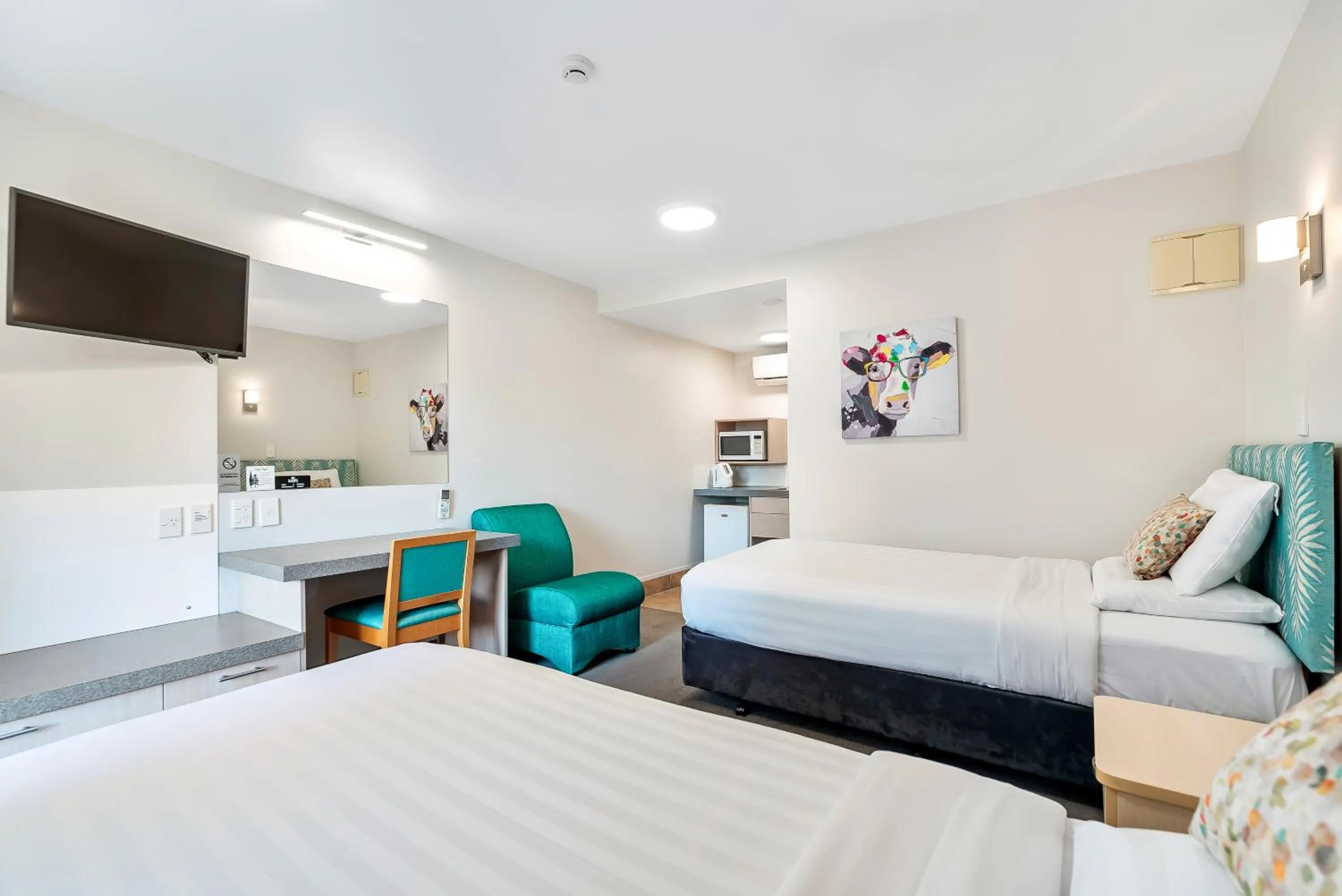 Bed in Bella Vista Motel Whangarei