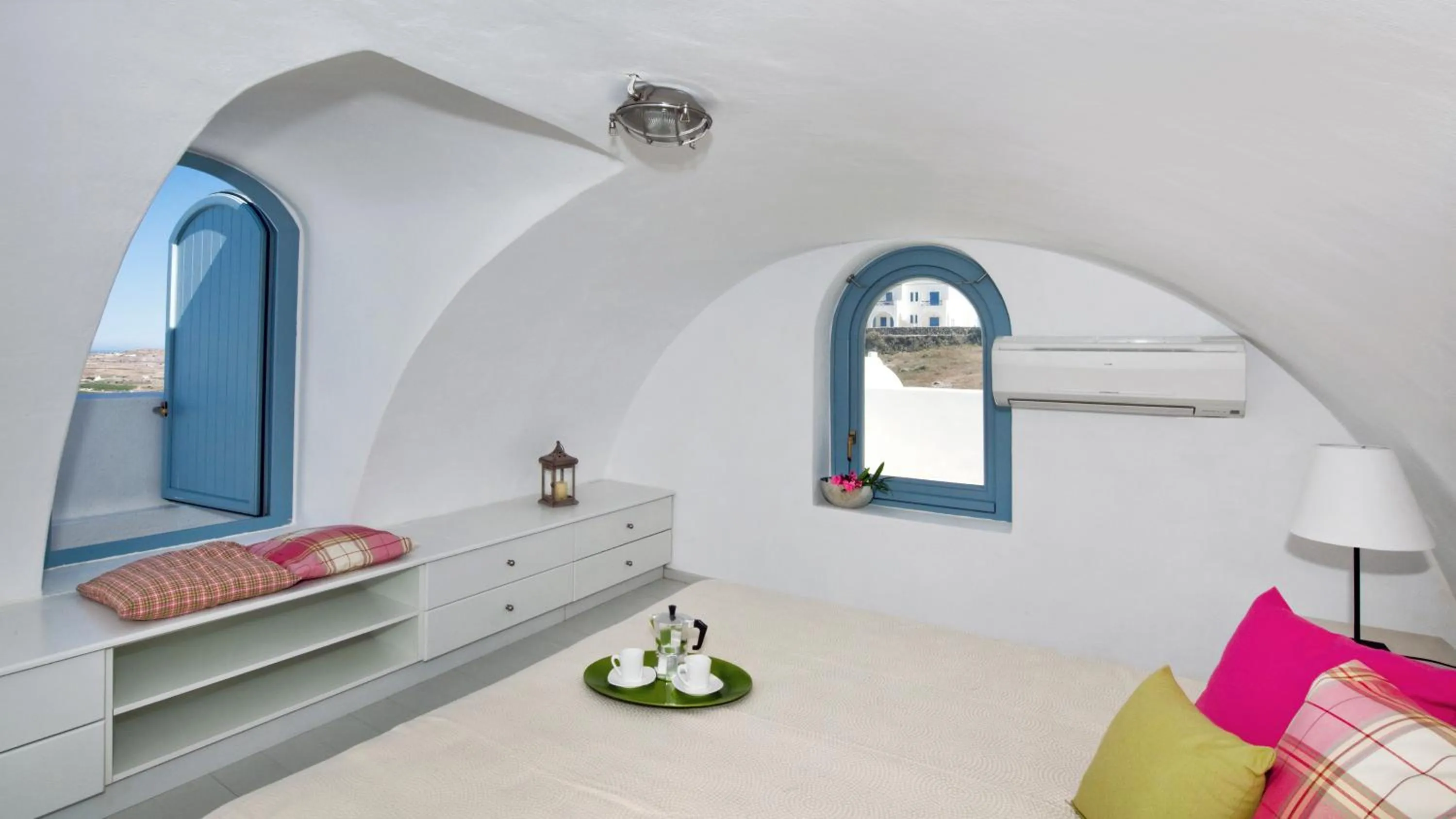 Bedroom, Bed in Aura Marina Apartments Santorini