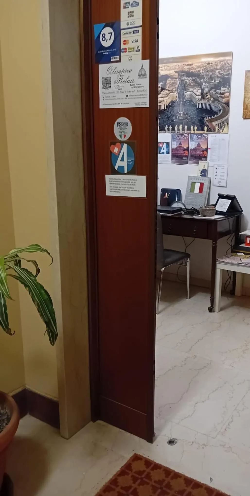 Lobby or reception in Olimpica Relais guest house