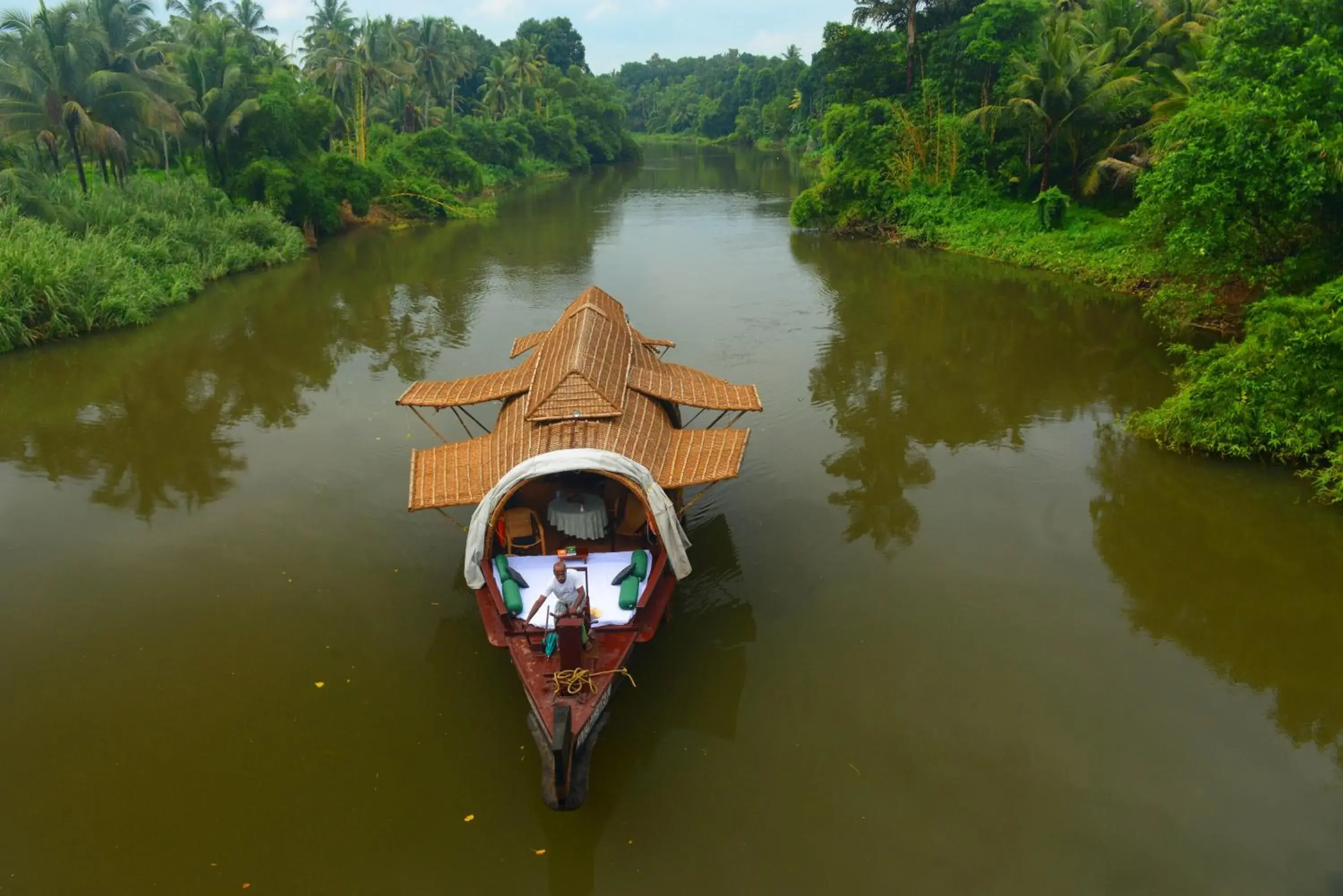 Bird's eye view in Spice Coast Cruises - Houseboat, A CGH Earth Experience Bird's eye view in Spice Coast Cruises - Houseboat, A CGH Earth Experience