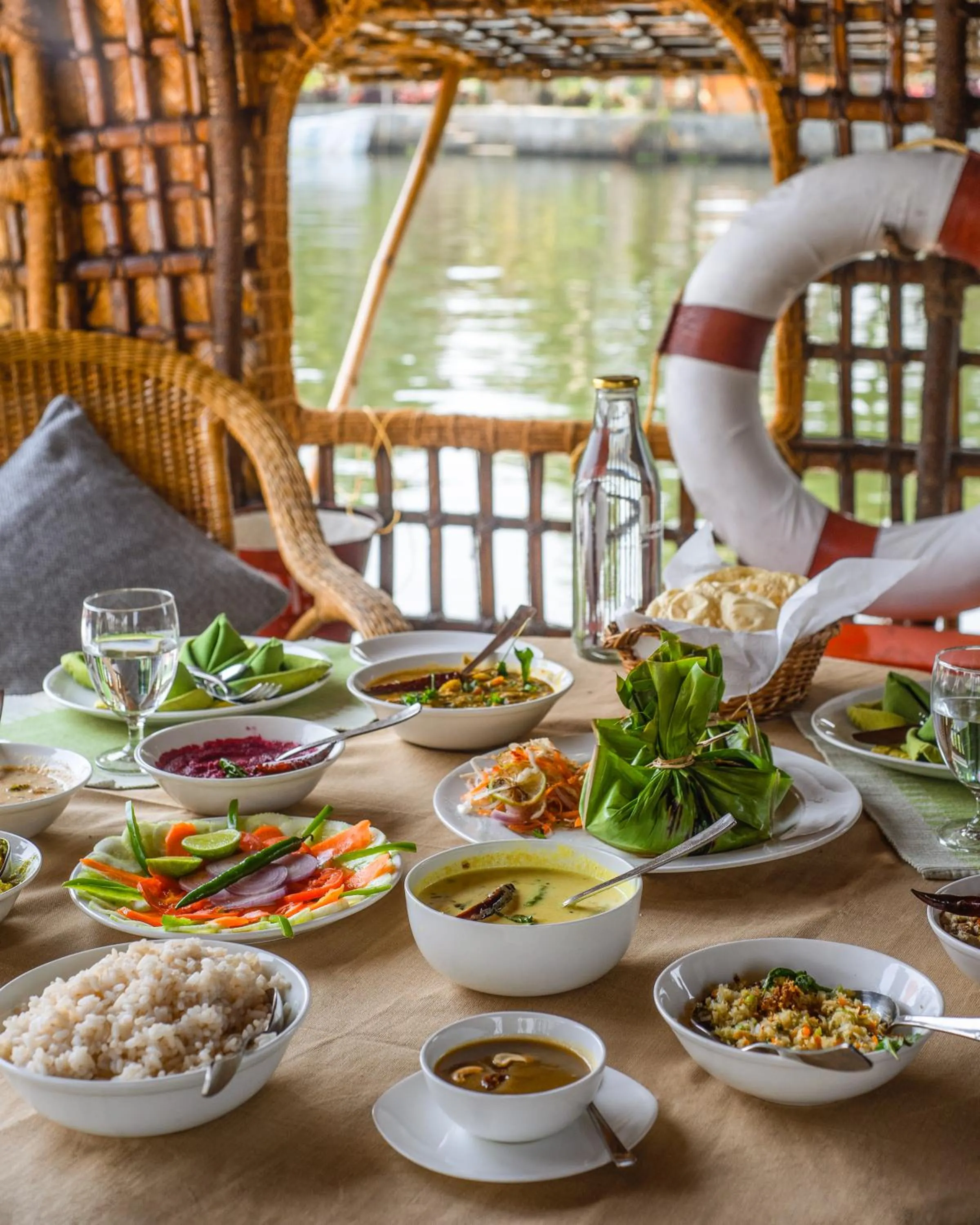 Dining area in Spice Coast Cruises - Houseboat, A CGH Earth Experience
