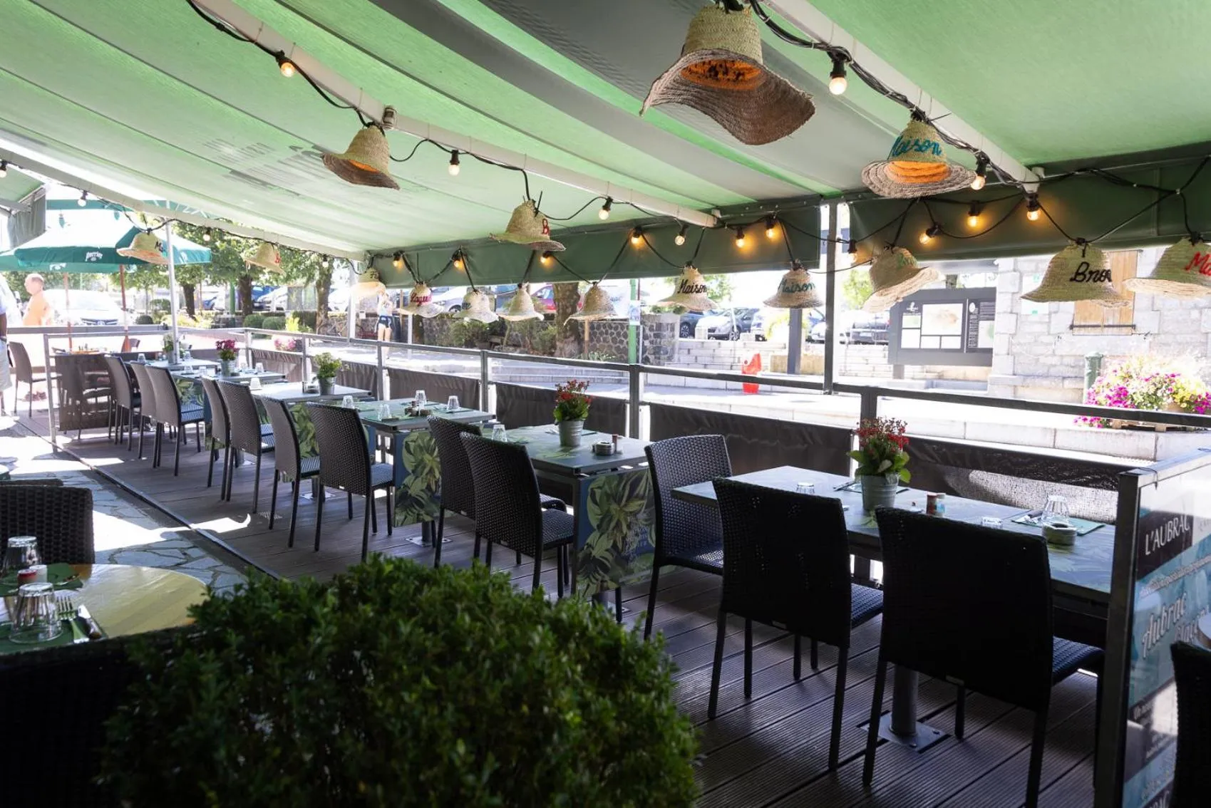 Balcony/Terrace in Hôtel-Restaurant Logis l'Aubrac Laguiole