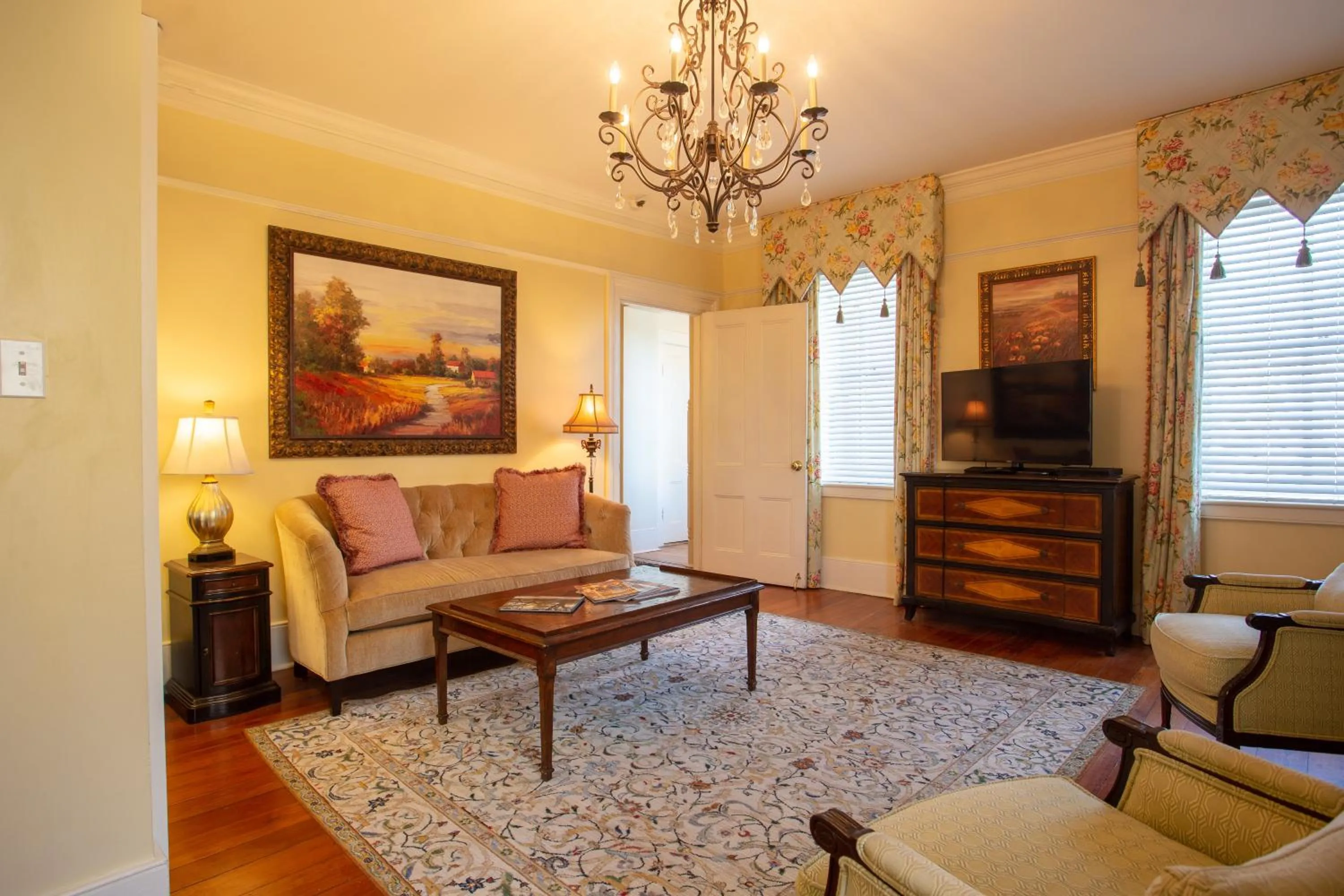 Living room in The Gastonian, Historic Inns of Savannah Collection