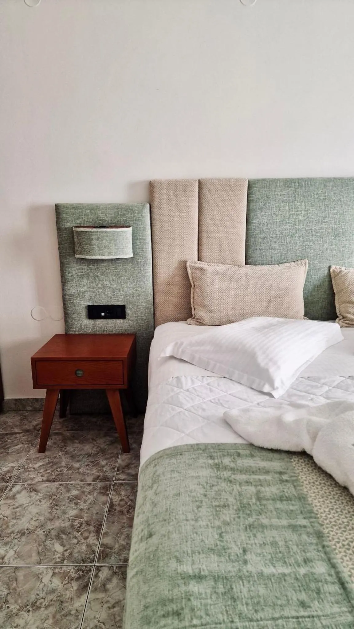 Bed in Hotel Dionysis Studios