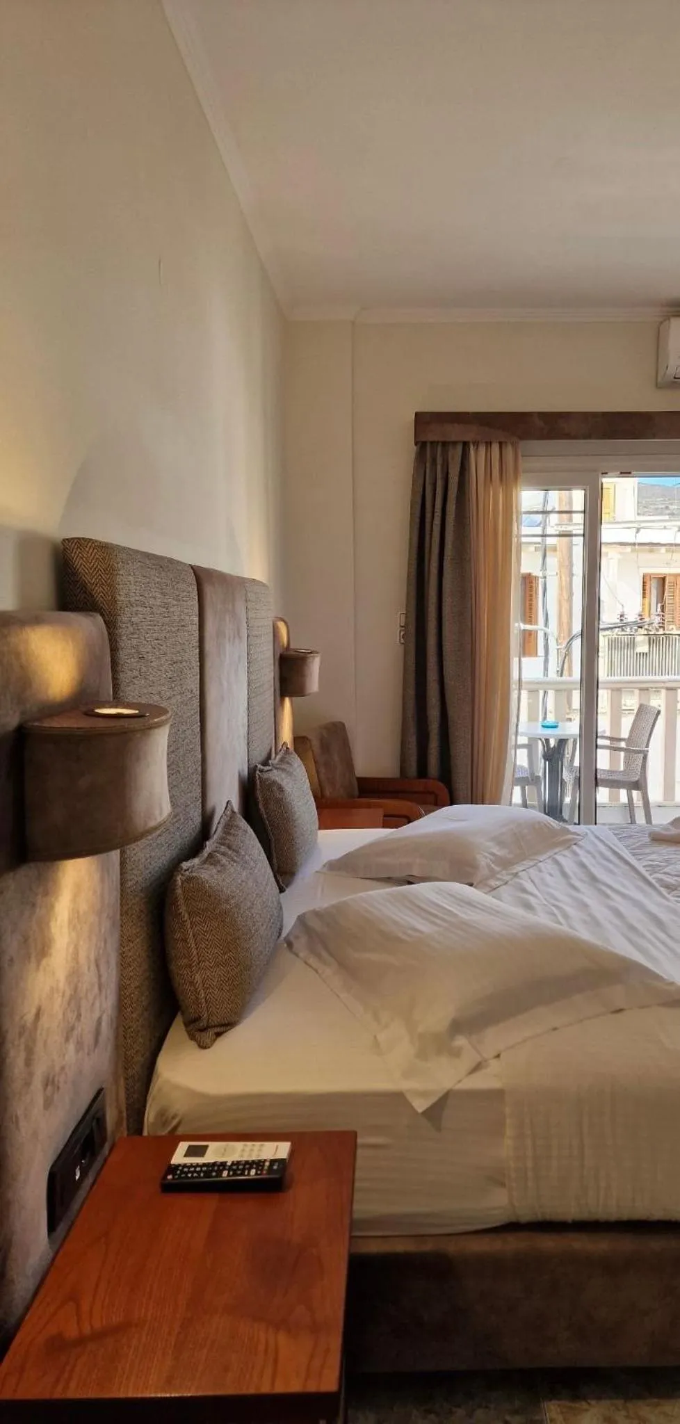 Bed in Hotel Dionysis Studios