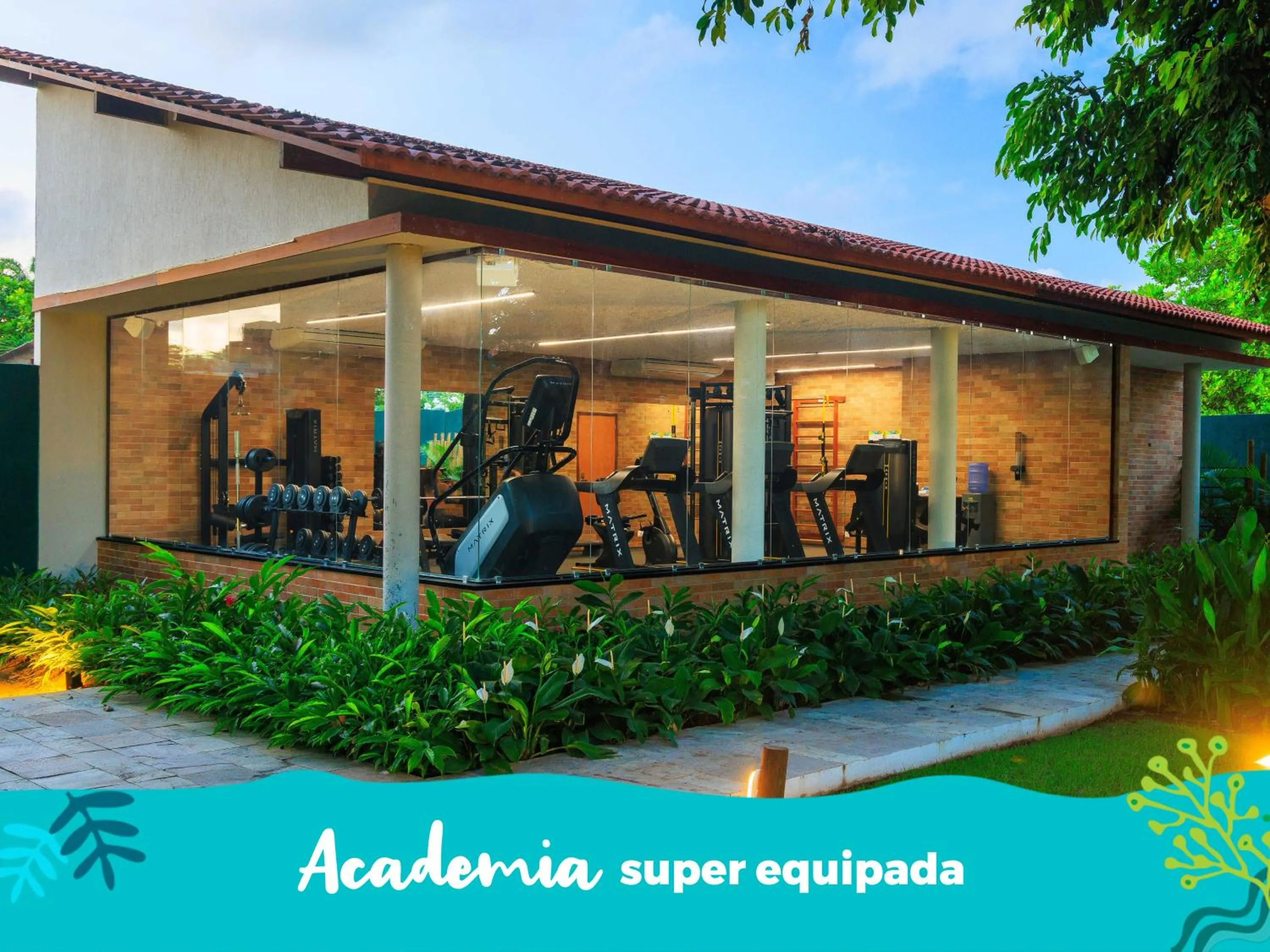 Fitness centre/facilities in Hotel Village Porto De Galinhas