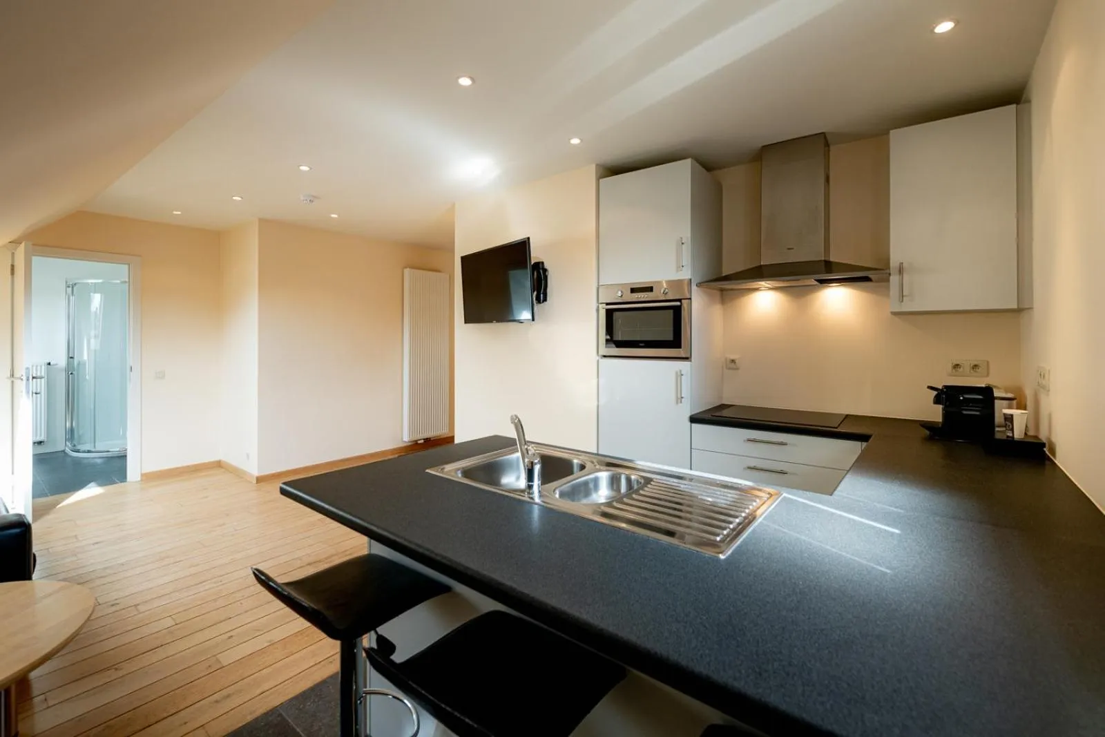 Kitchen or kitchenette in Hostellerie De Biek