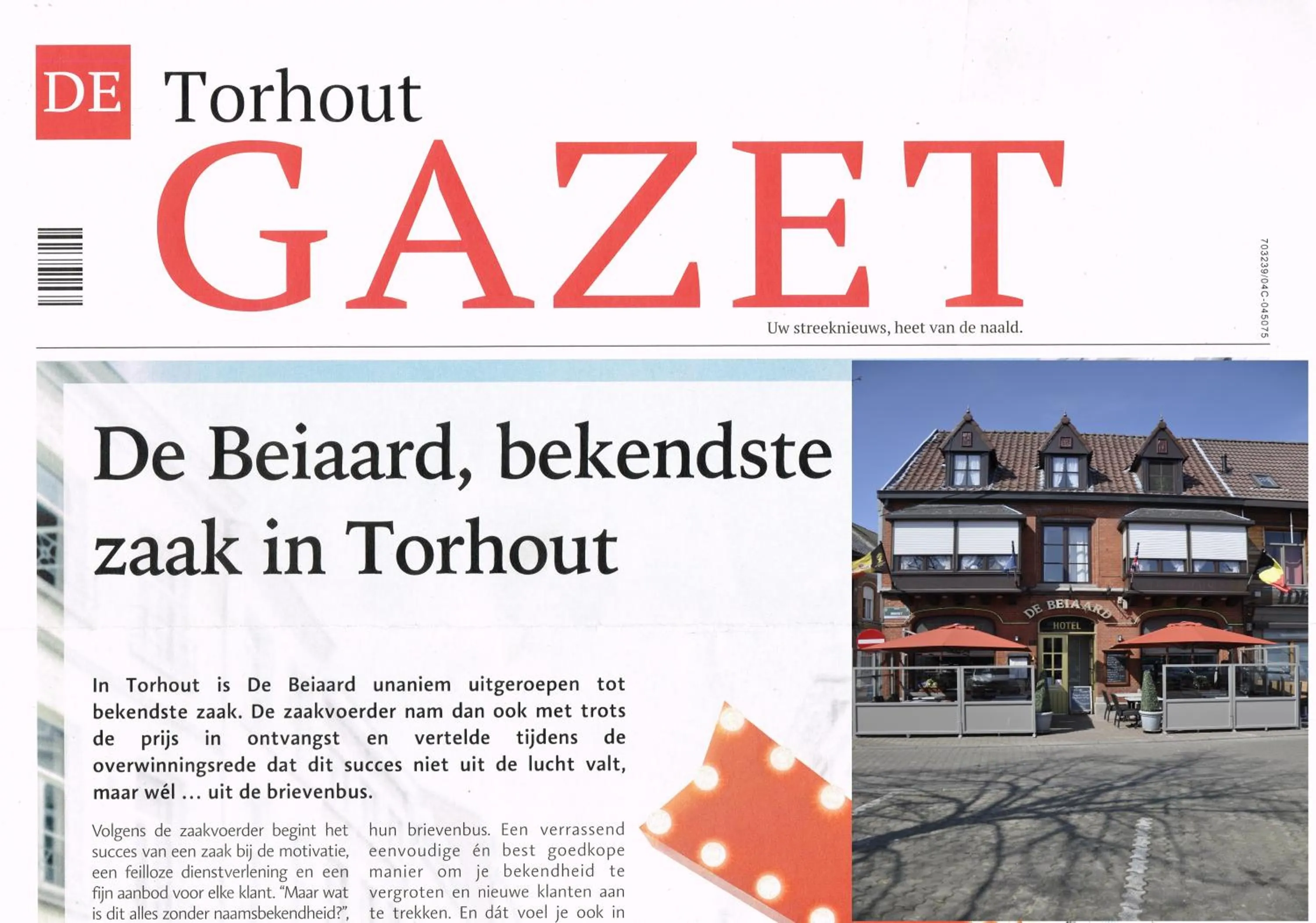 Facade/entrance in Hotel Brasserie De Beiaard