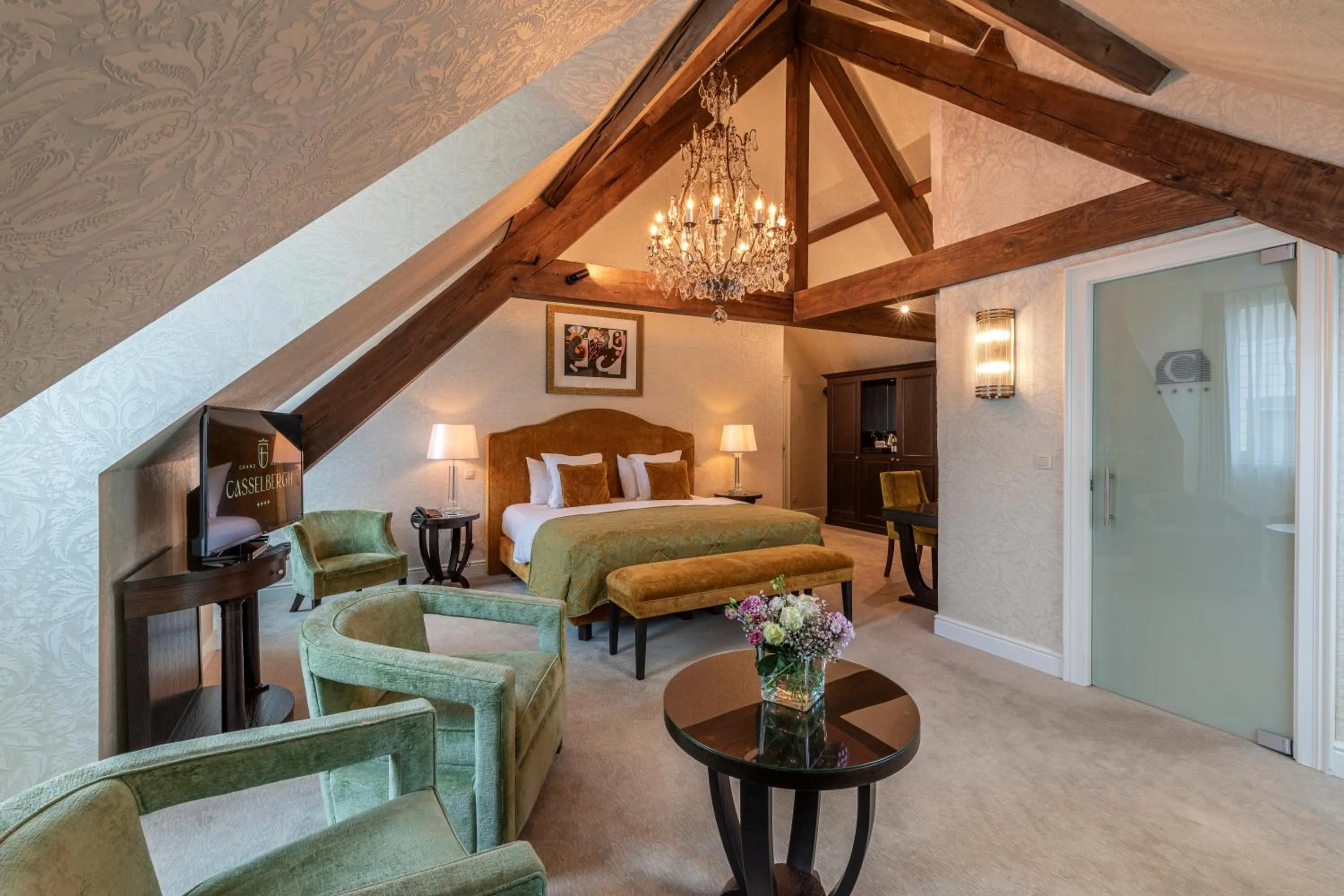 Bed in Grand Hotel Casselbergh