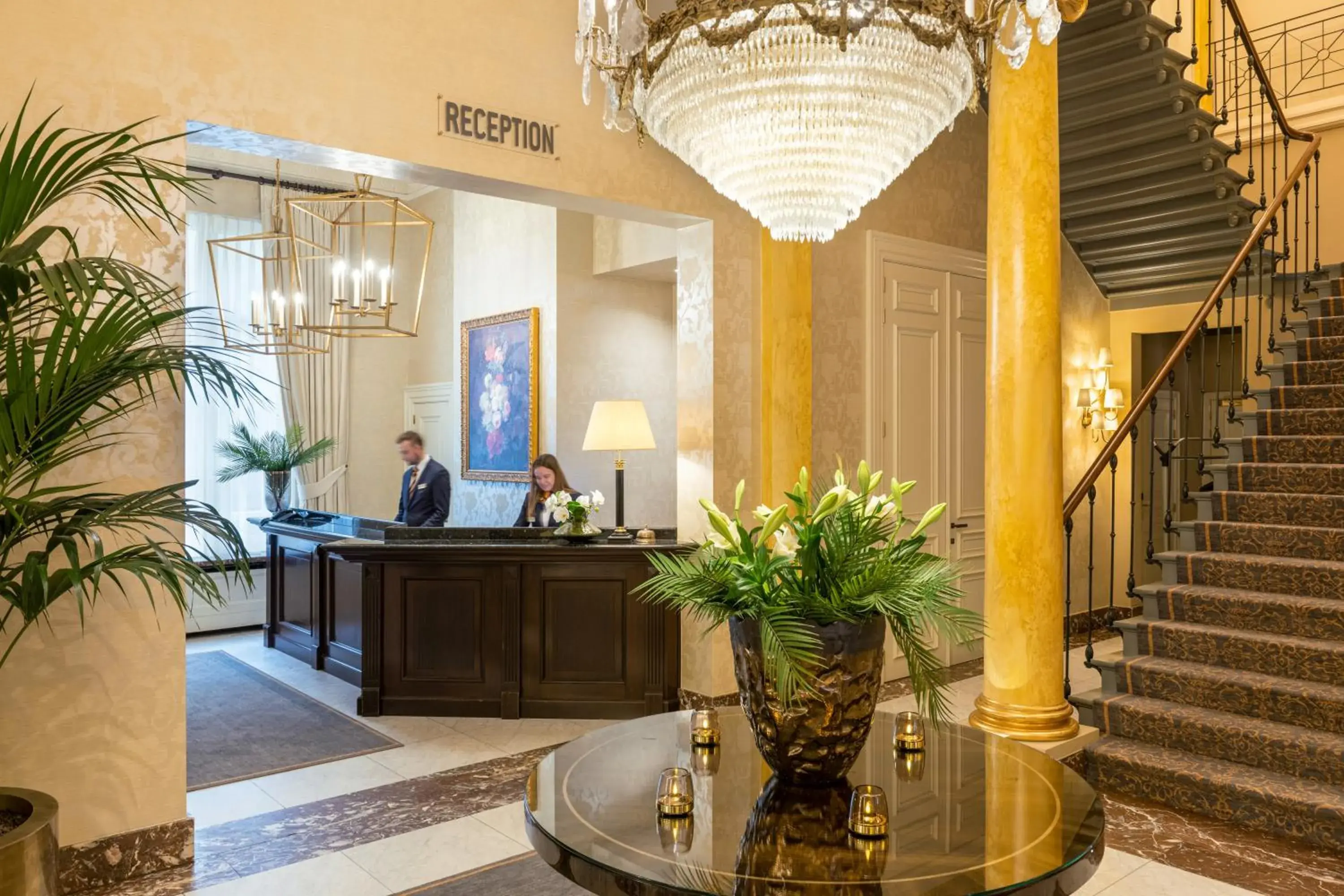 Lobby or reception in Grand Hotel Casselbergh Lobby or reception in Grand Hotel Casselbergh