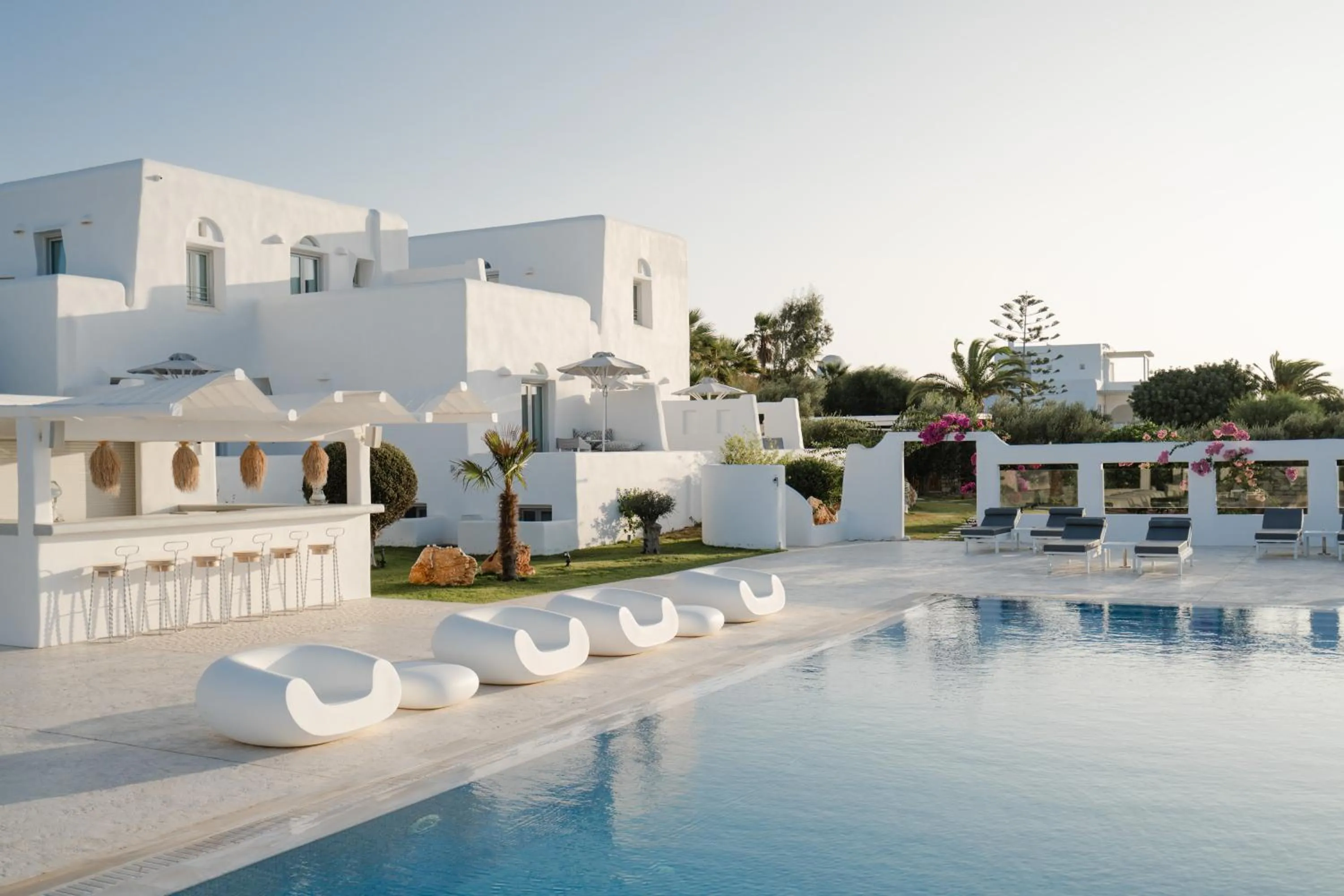 Pool view in White Dunes Luxury Boutique Hotel