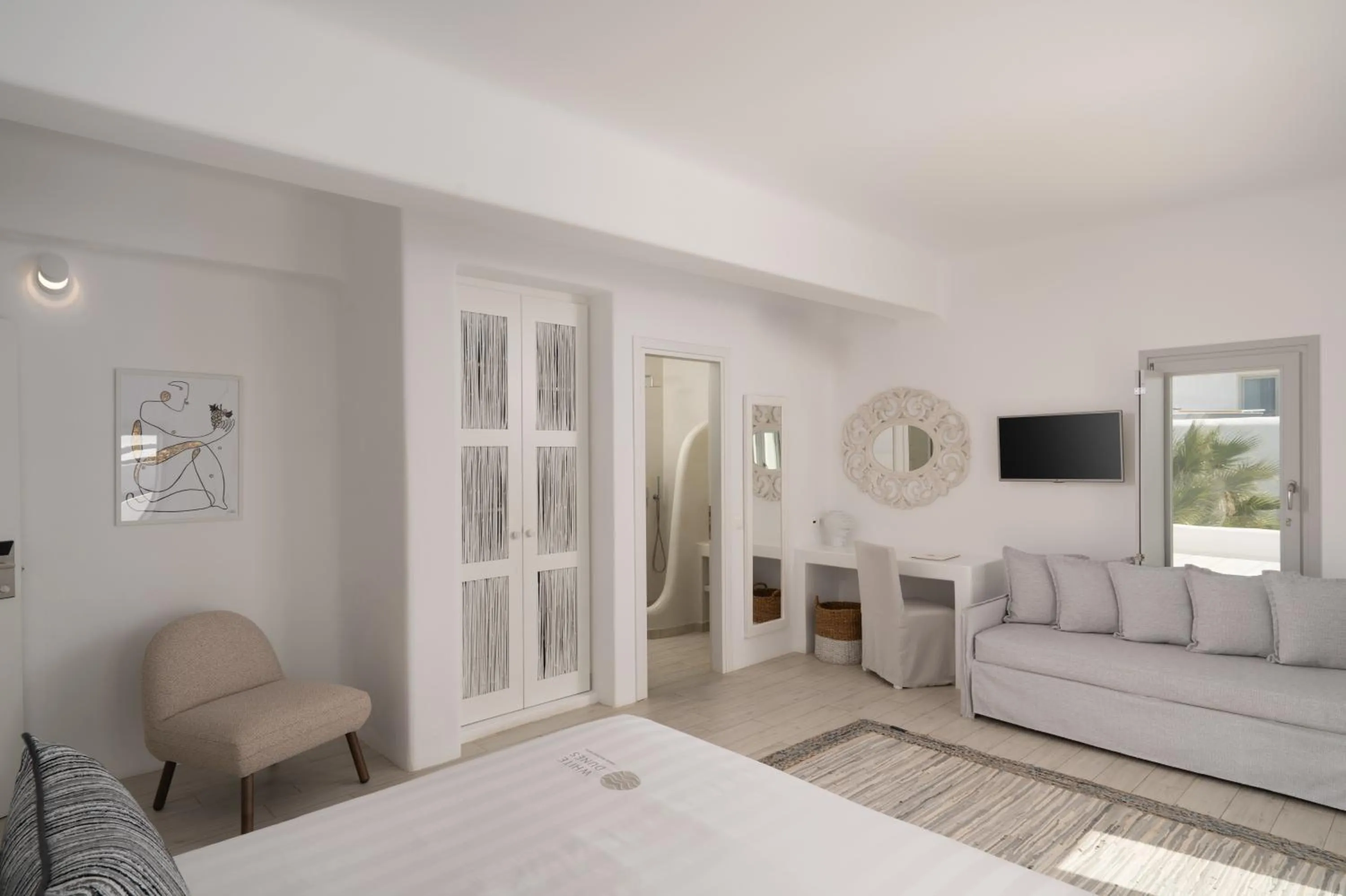 Bedroom, Bed in White Dunes Luxury Boutique Hotel