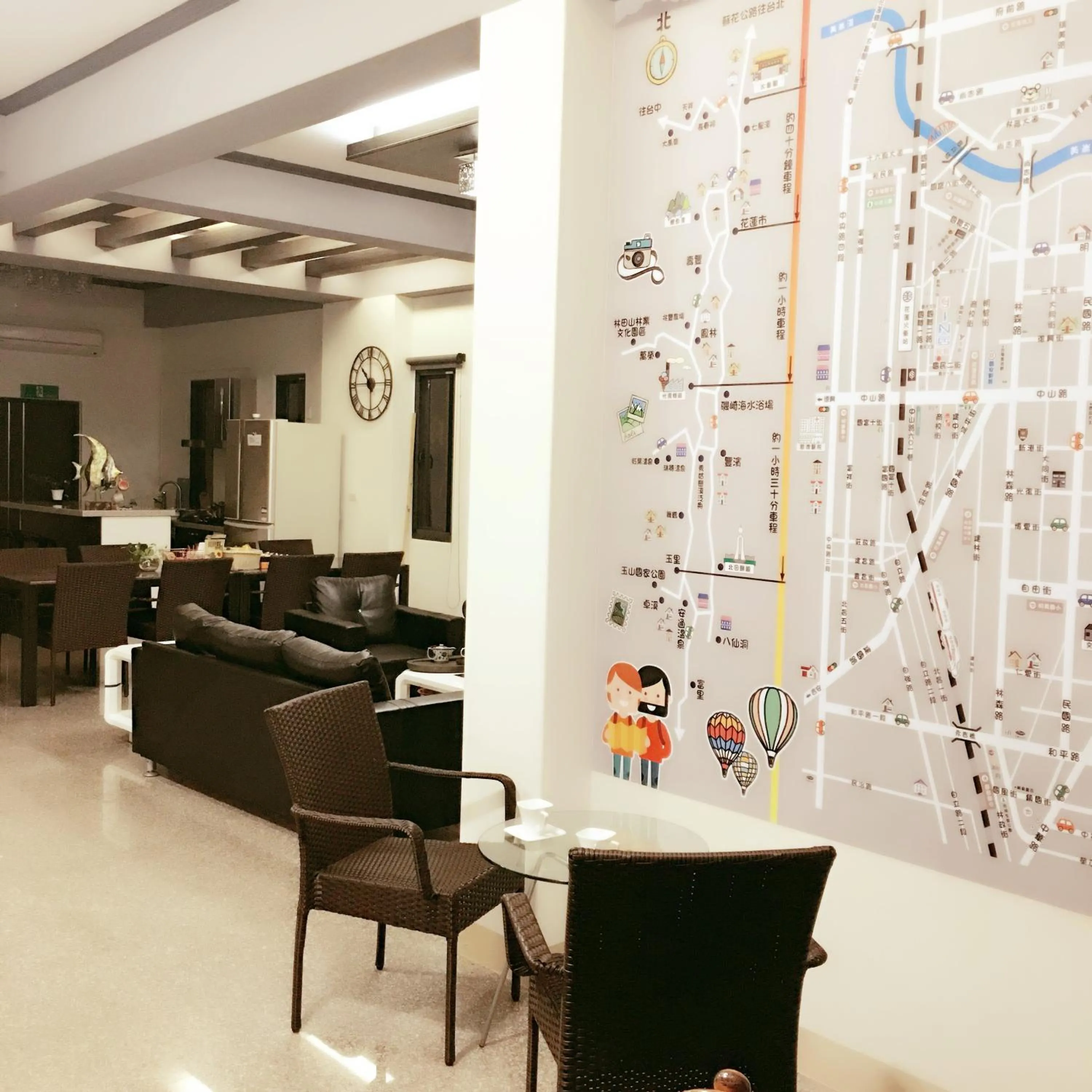 Seating area in INg Hostel