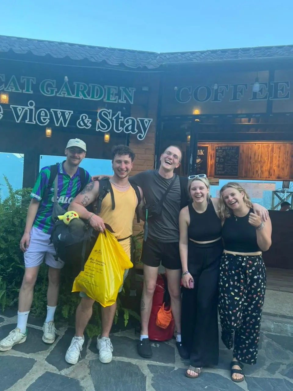 group of guests in Catcat Garden House
