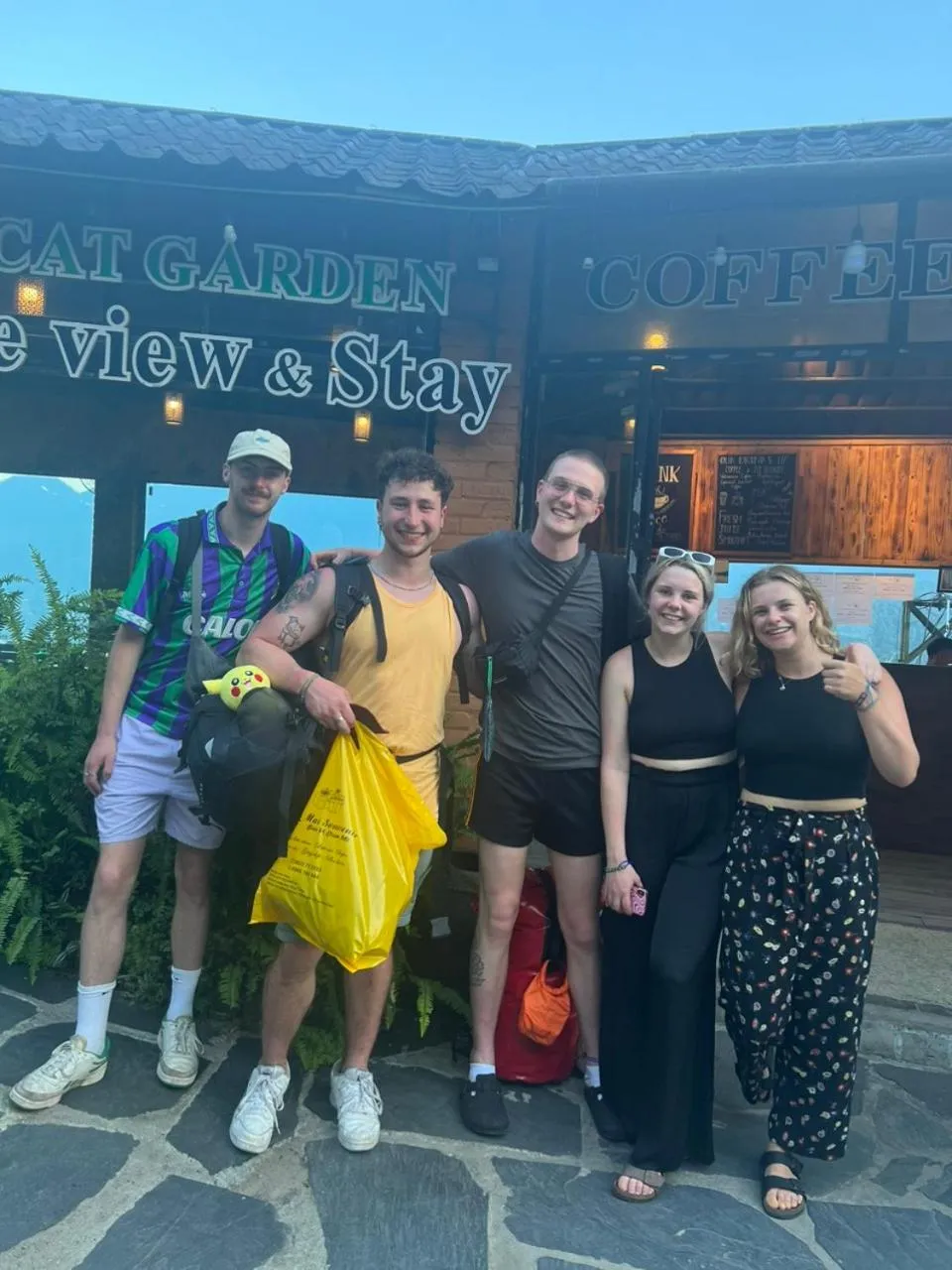 group of guests in Catcat Garden House
