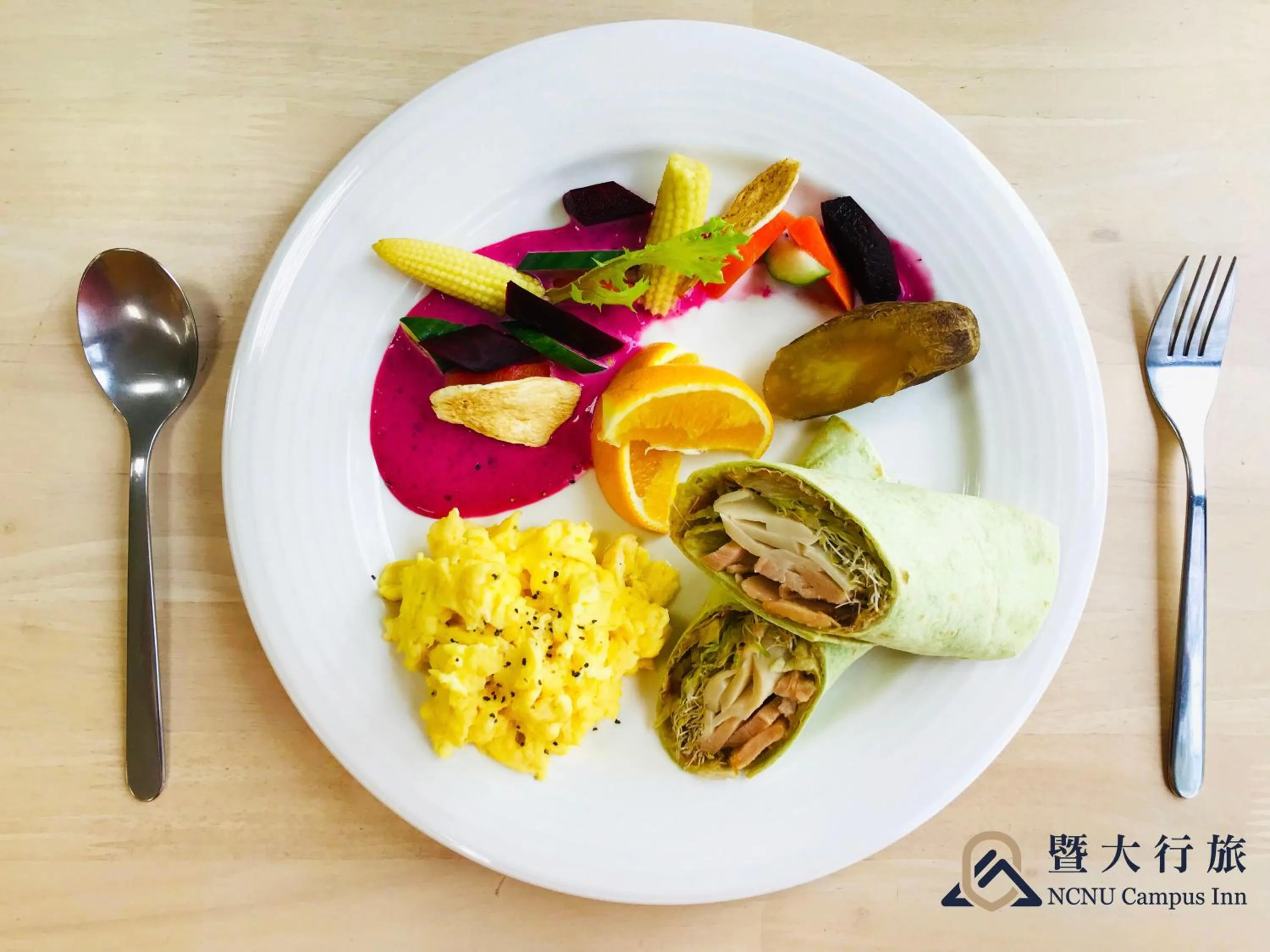 Breakfast in NCNU Campus Inn暨大行旅