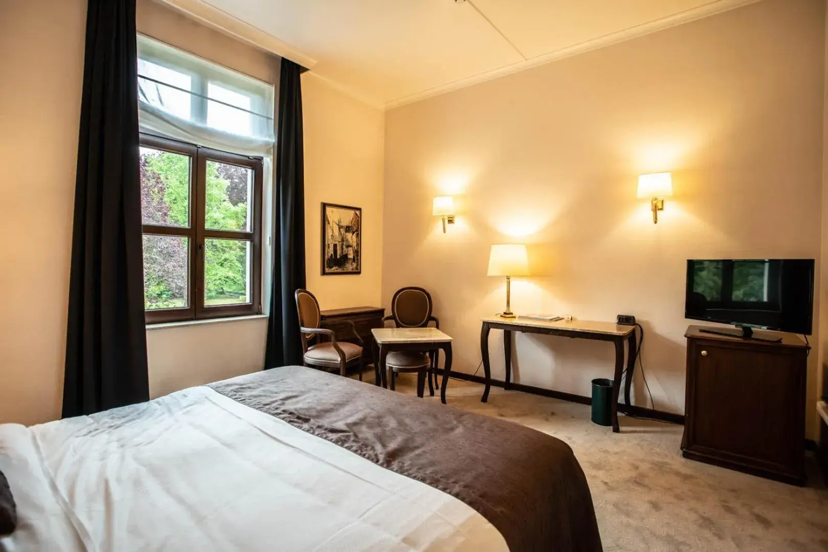 Bed in Hotel Kasteel Solhof Bed in Hotel Kasteel Solhof