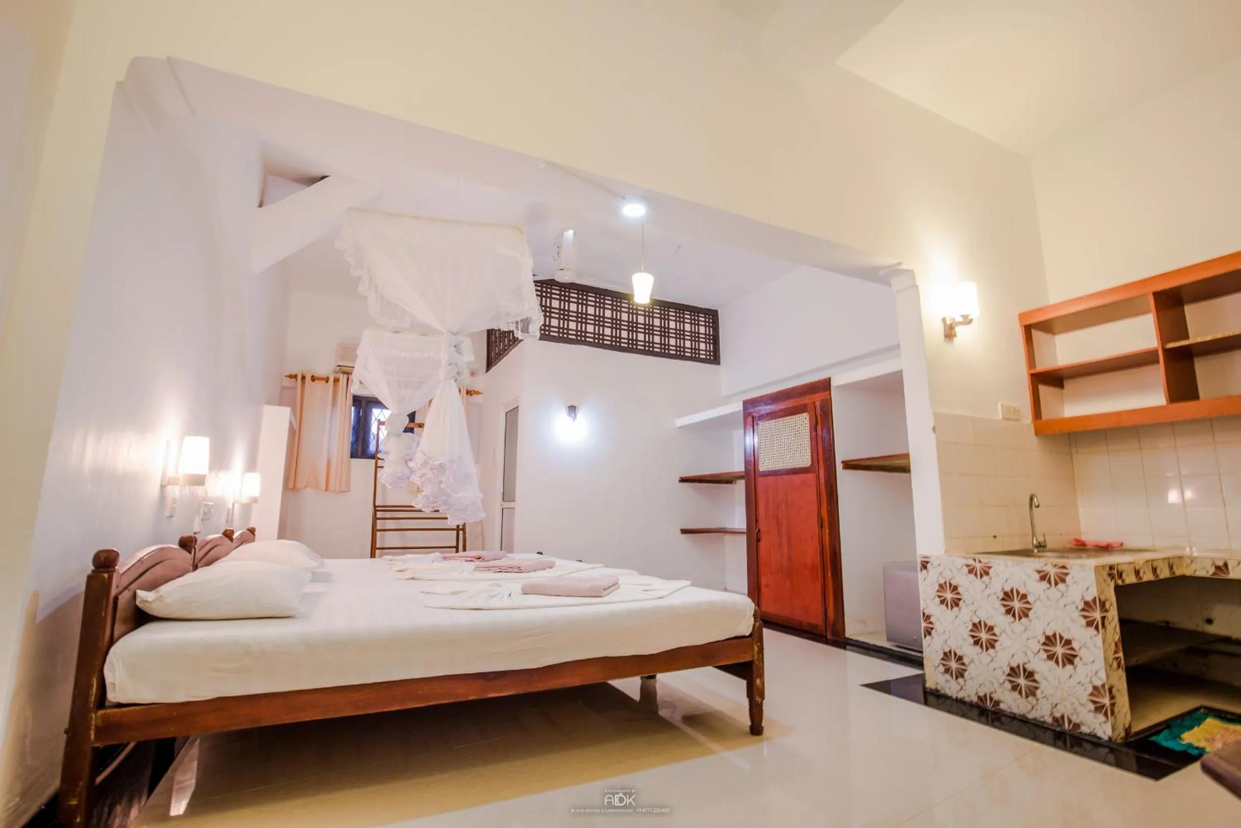 Bed in Sea view Beach Resort