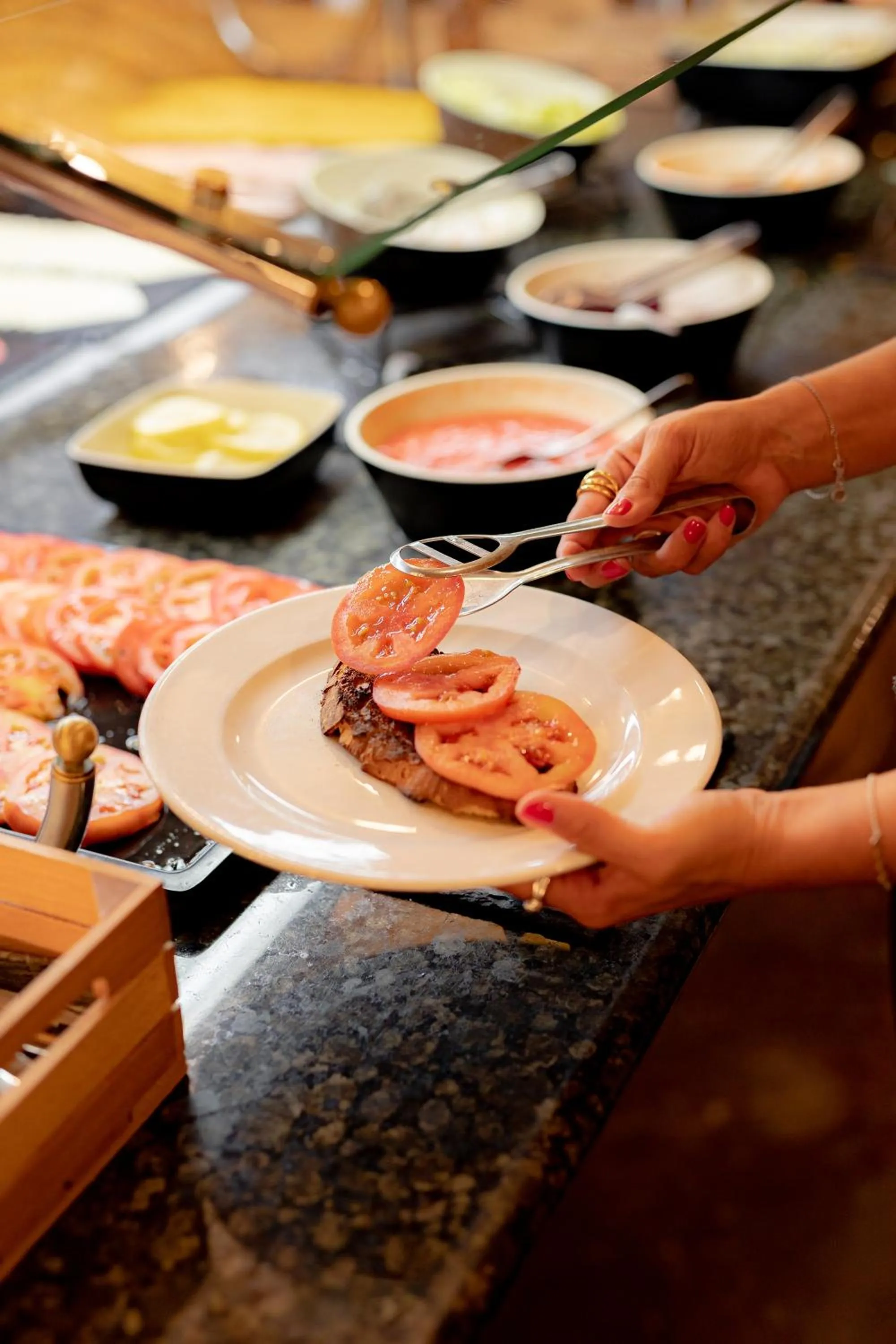 Buffet breakfast in tent Lloret de Mar