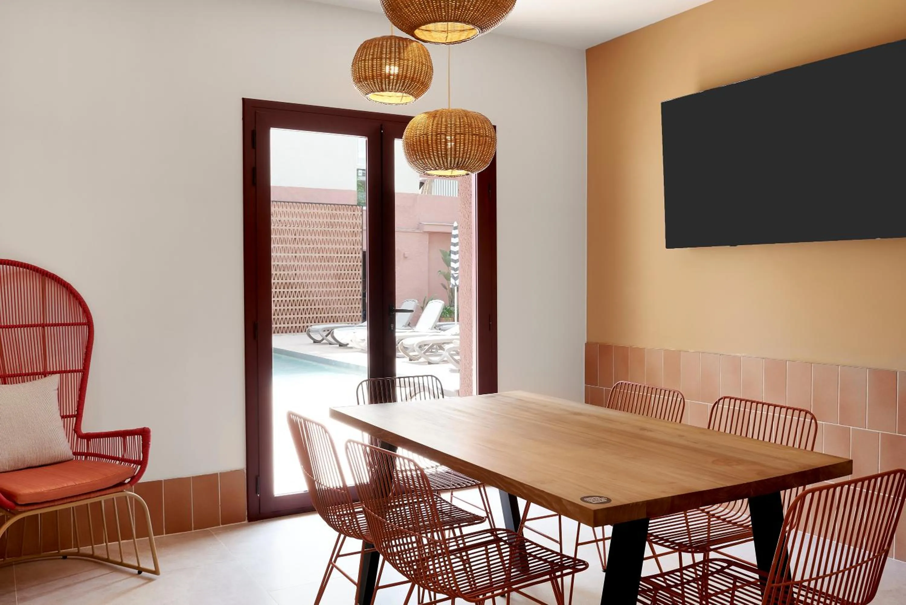 Living room in tent Lloret de Mar