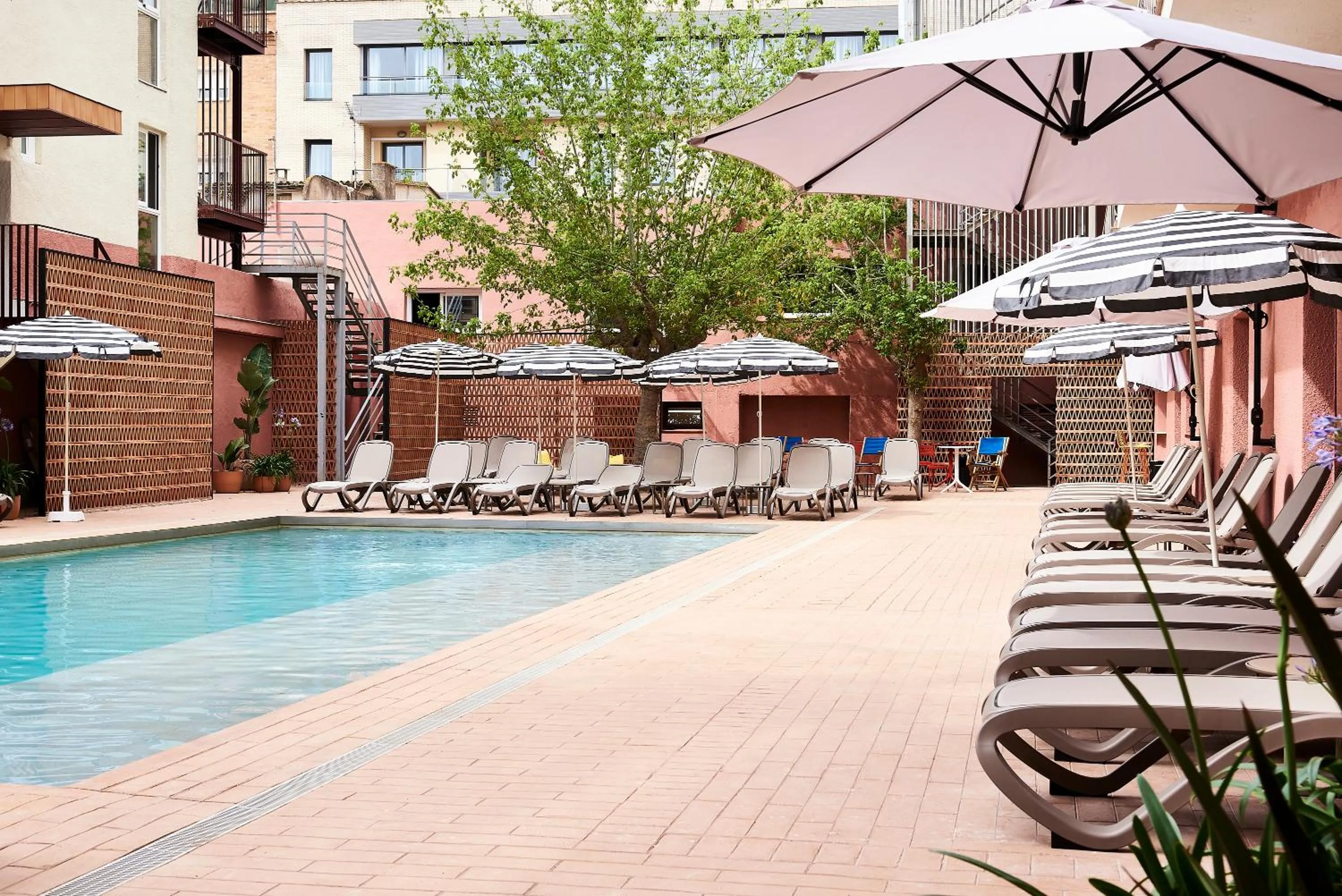 Swimming pool in tent Lloret de Mar