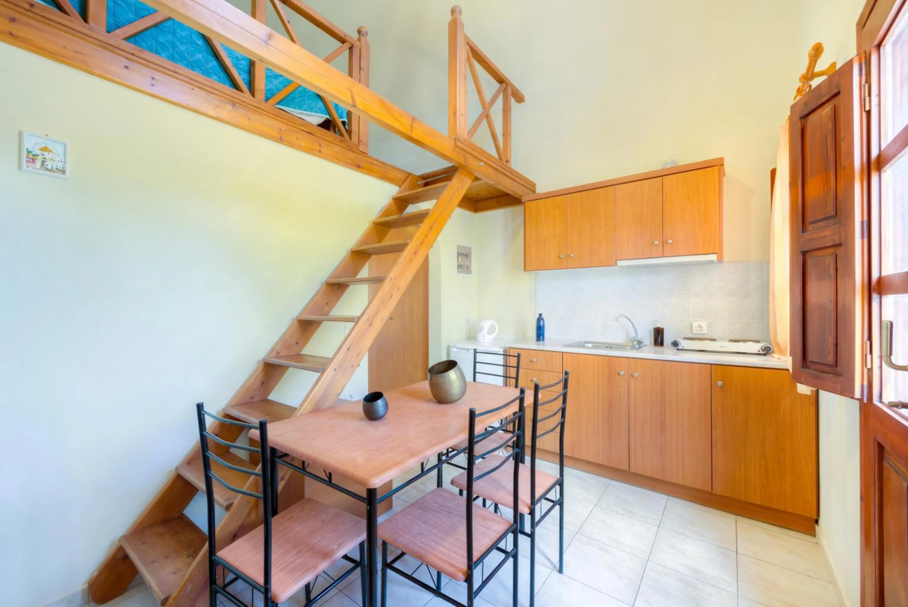 Kitchen or kitchenette in Soulis Hotel