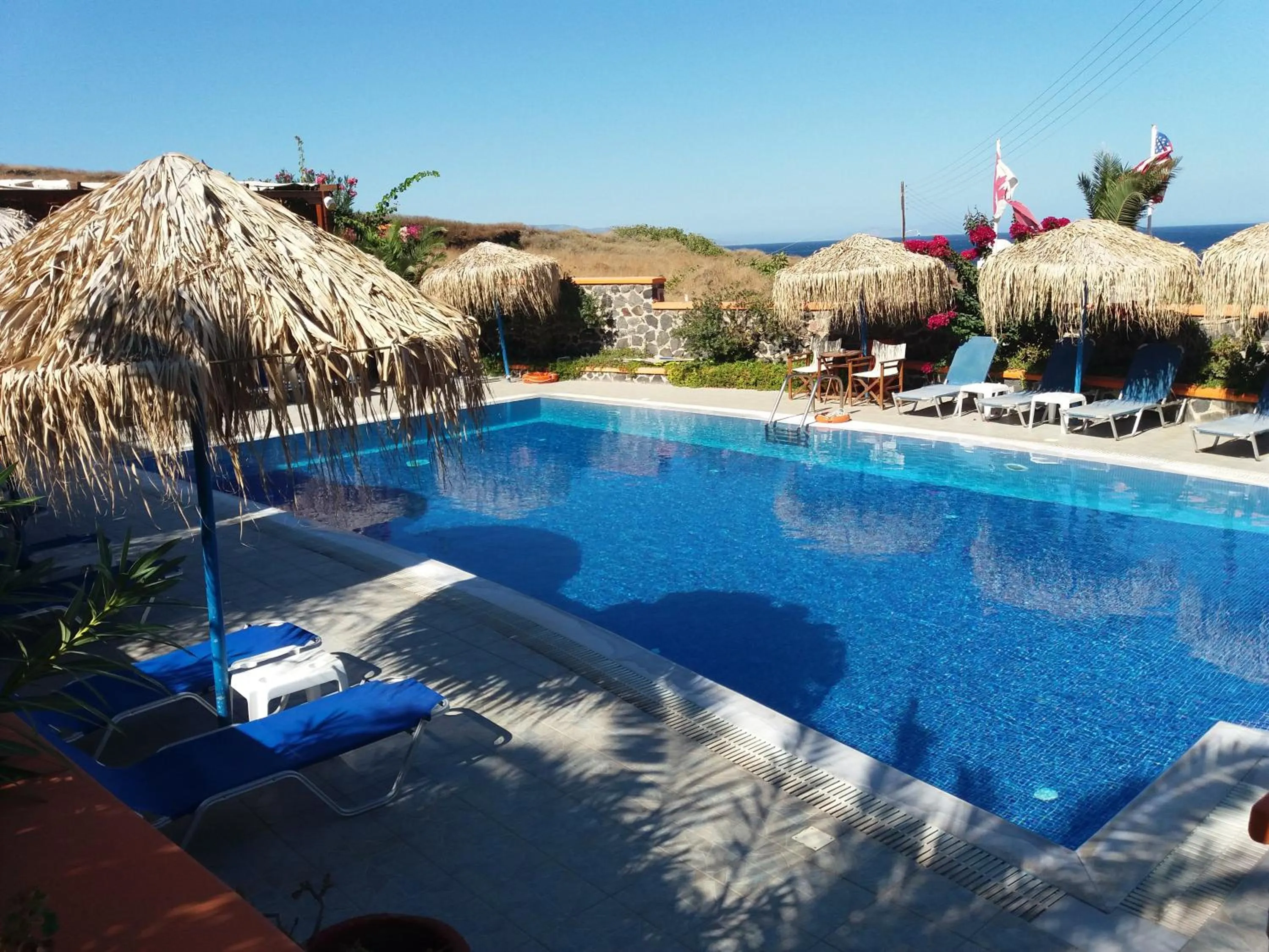 Pool view in Soulis Hotel