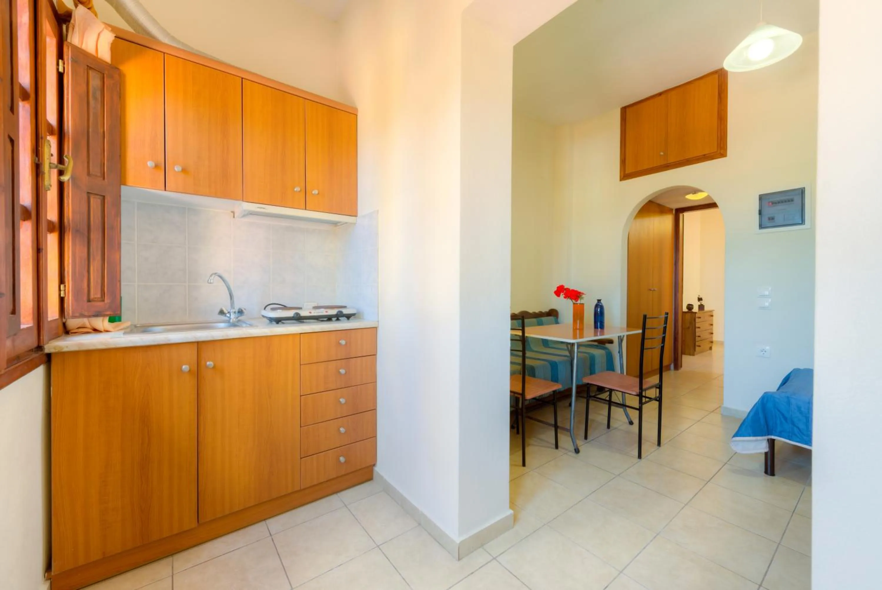 Kitchen or kitchenette in Soulis Hotel