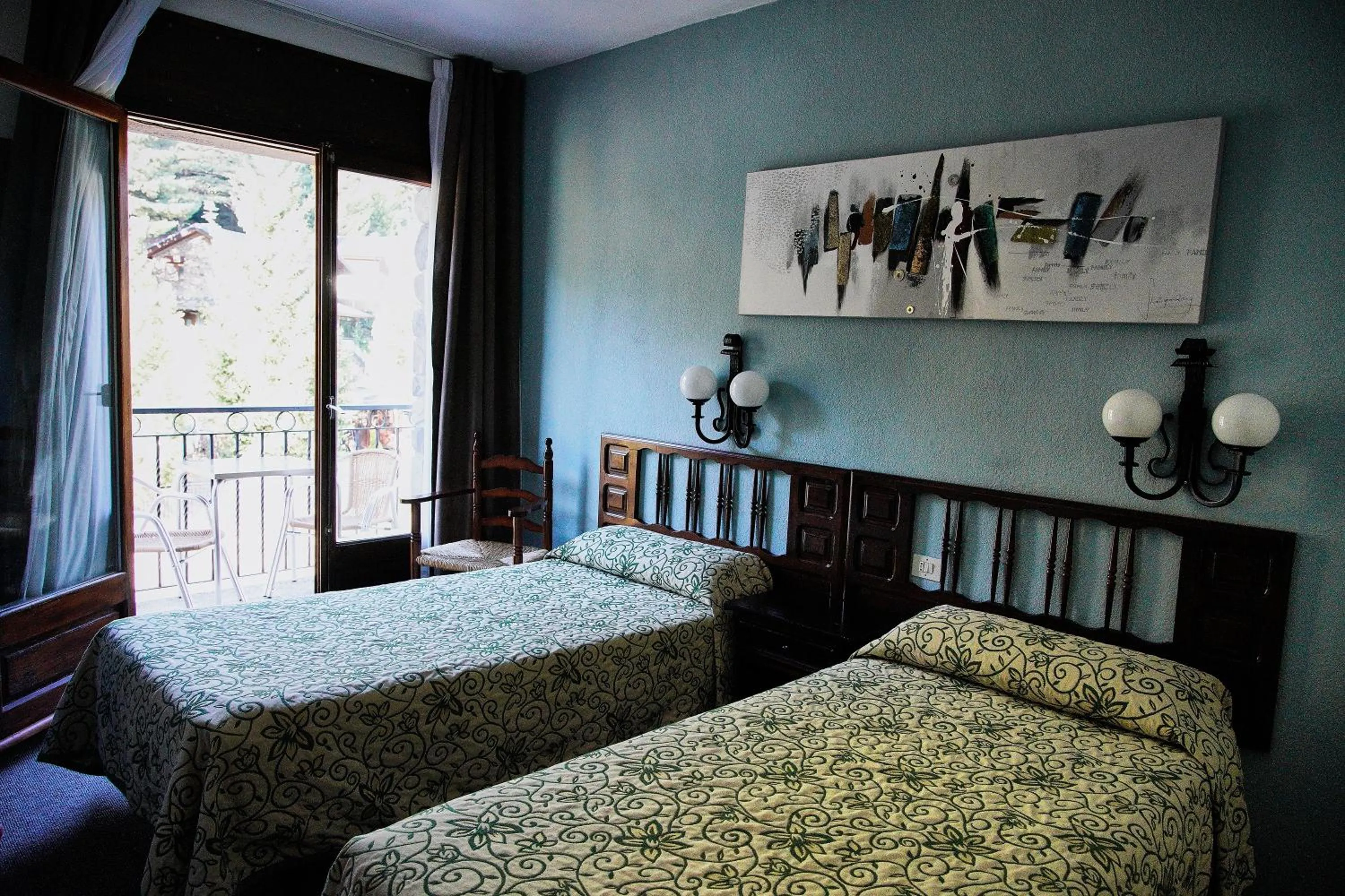 Bed in Hotel La Burna Panoràmic