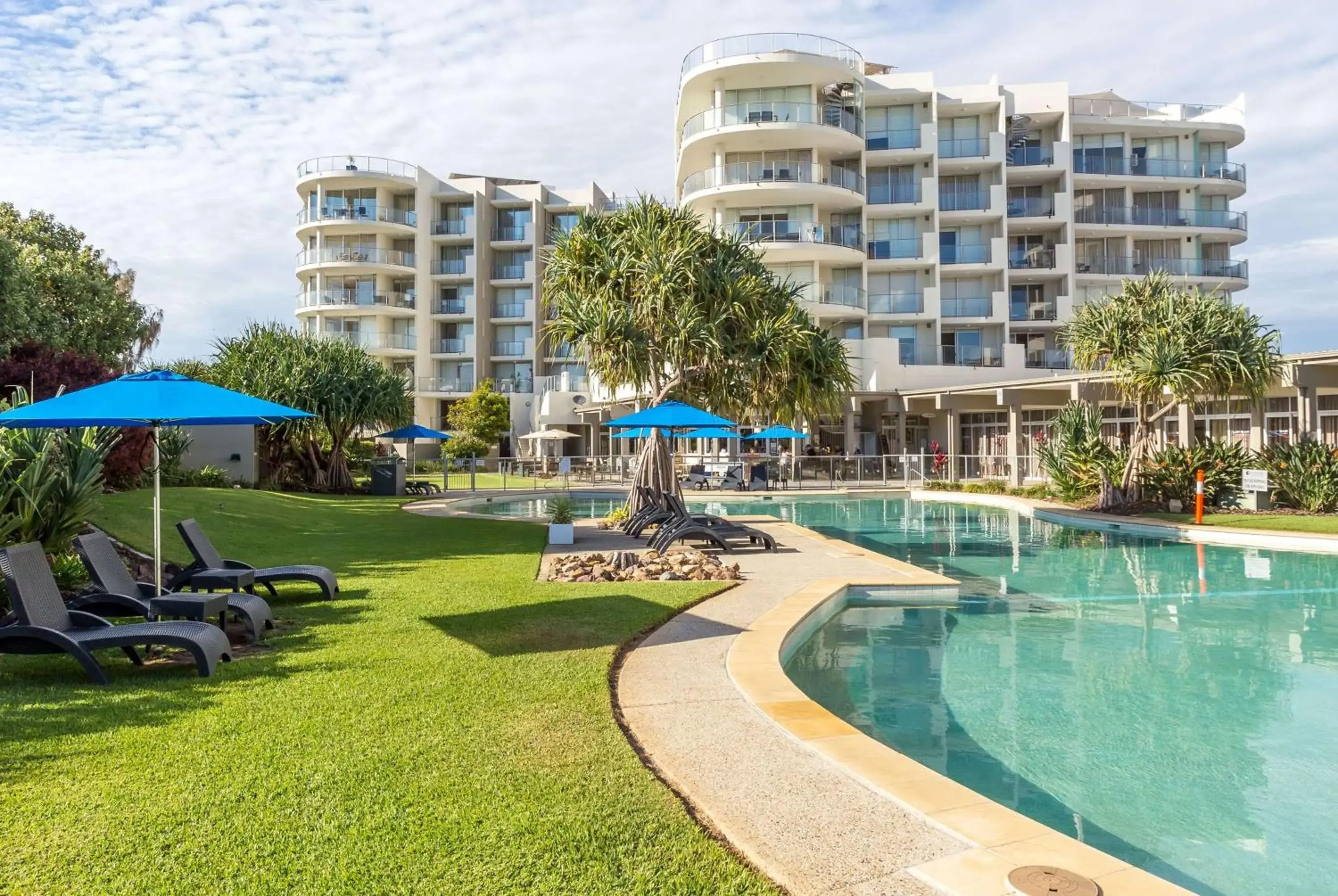 Pool view in Ramada By Wyndham Marcoola Beach Pool view in Ramada By Wyndham Marcoola Beach