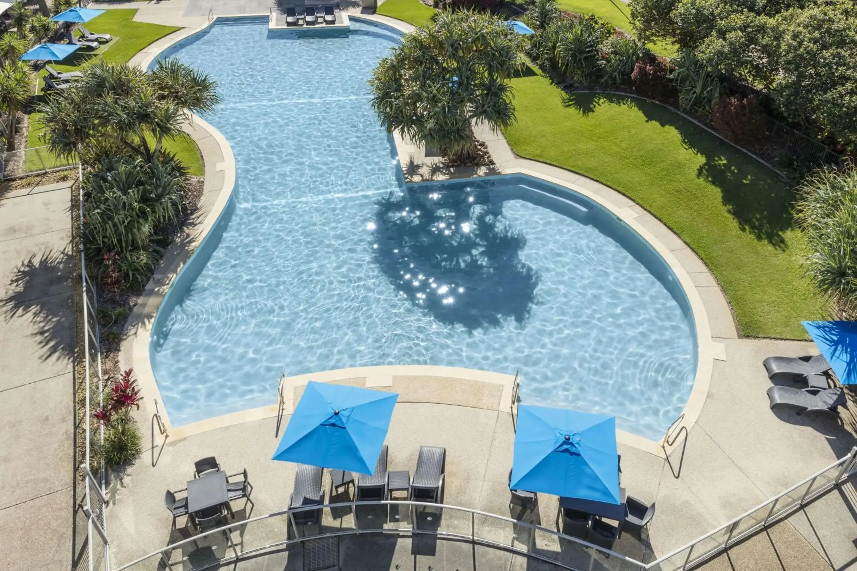 Pool view in Ramada By Wyndham Marcoola Beach Pool view in Ramada By Wyndham Marcoola Beach