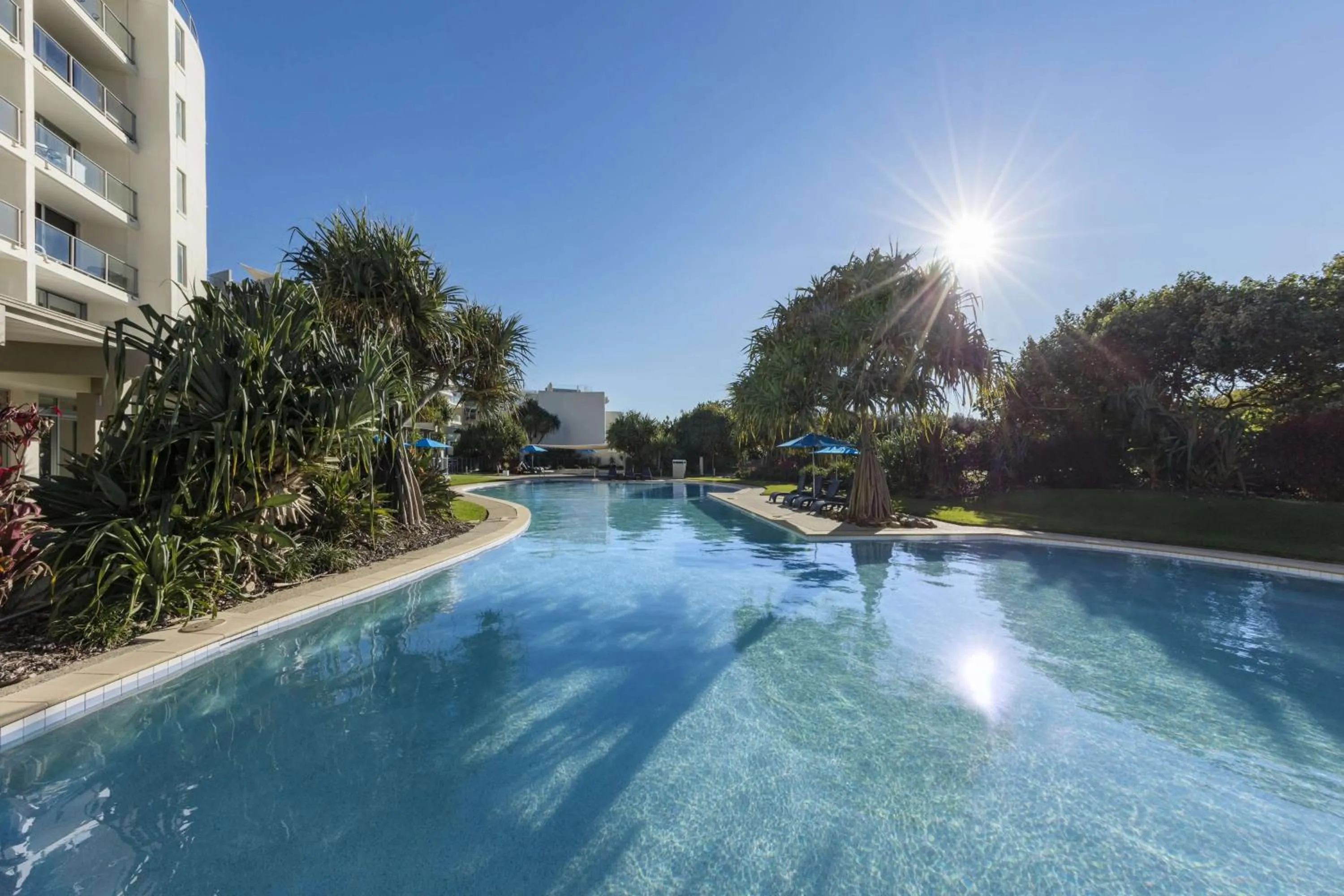 Pool view in Ramada By Wyndham Marcoola Beach