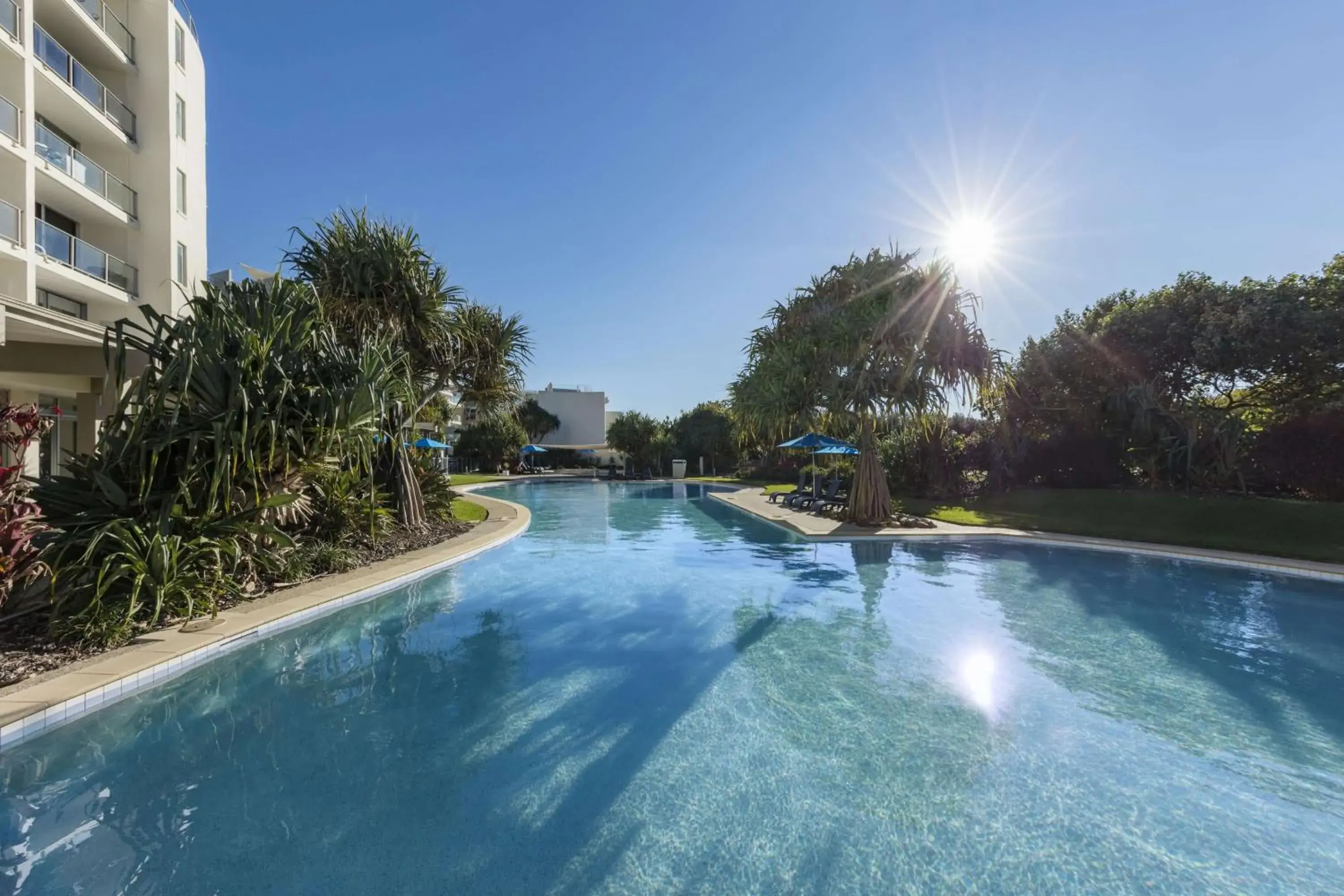 Pool view in Ramada By Wyndham Marcoola Beach Pool view in Ramada By Wyndham Marcoola Beach