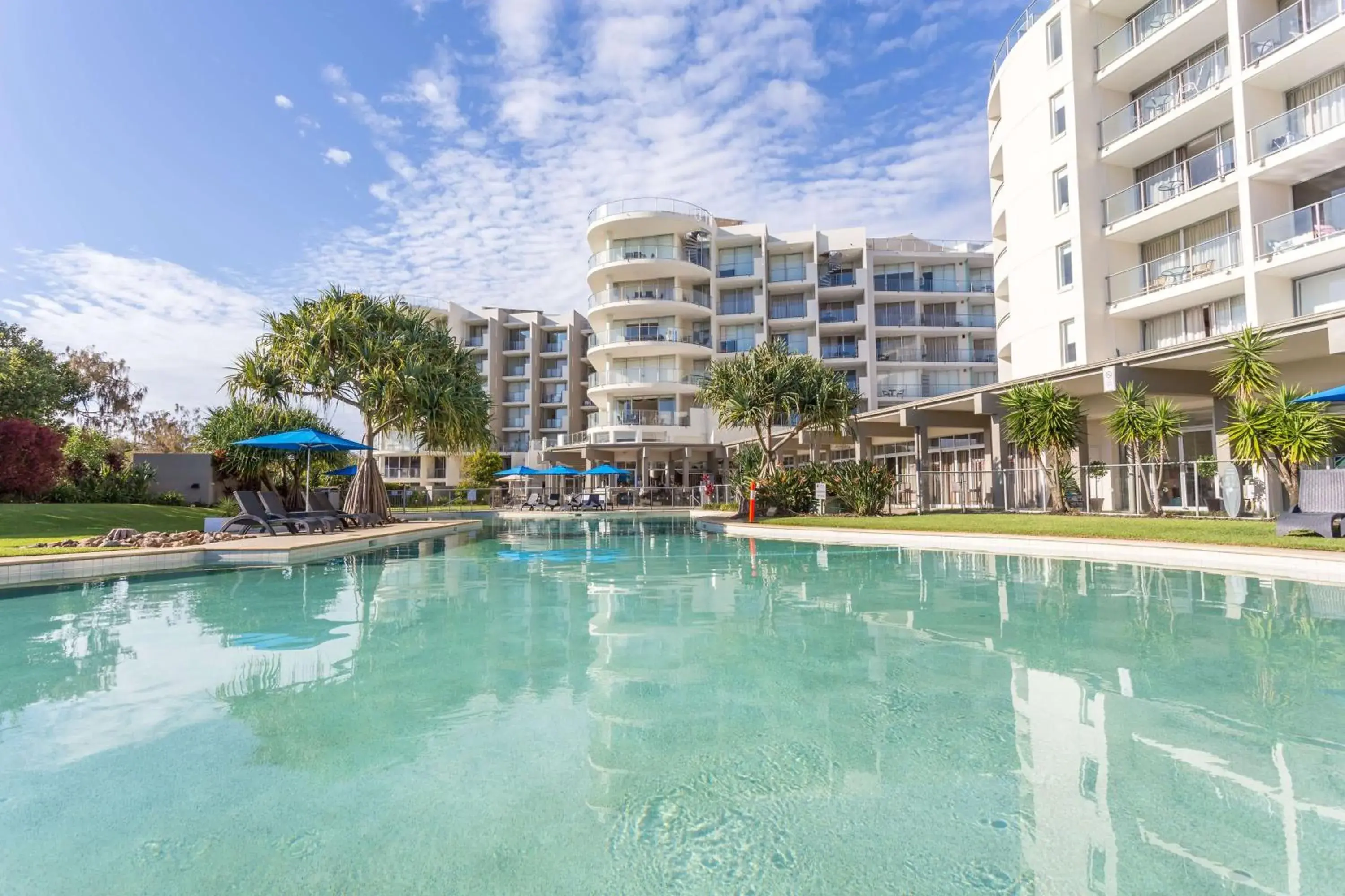 Pool view in Ramada By Wyndham Marcoola Beach Pool view in Ramada By Wyndham Marcoola Beach