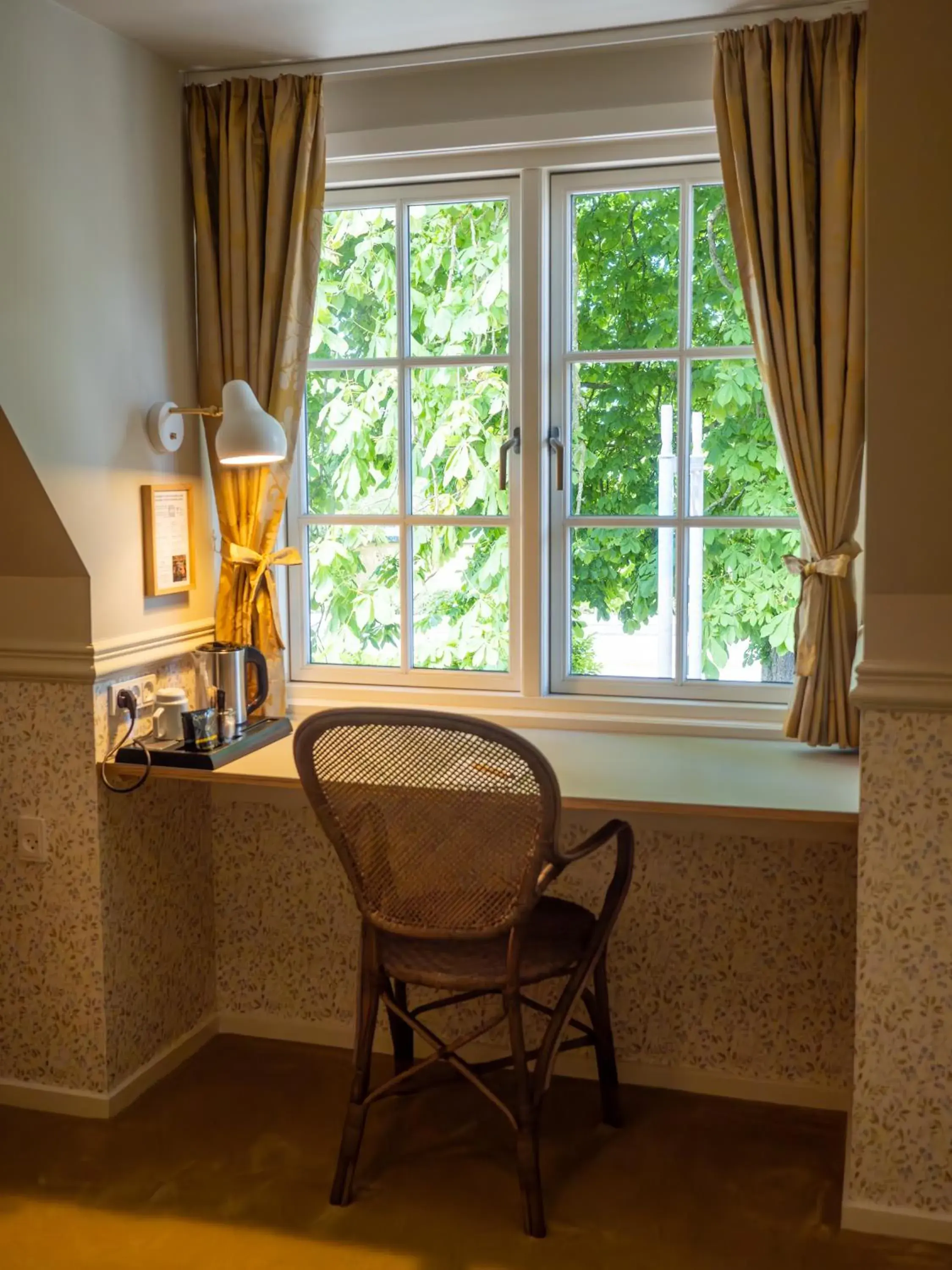 Garden view in Hotel Knudsens Gaard Garden view in Hotel Knudsens Gaard