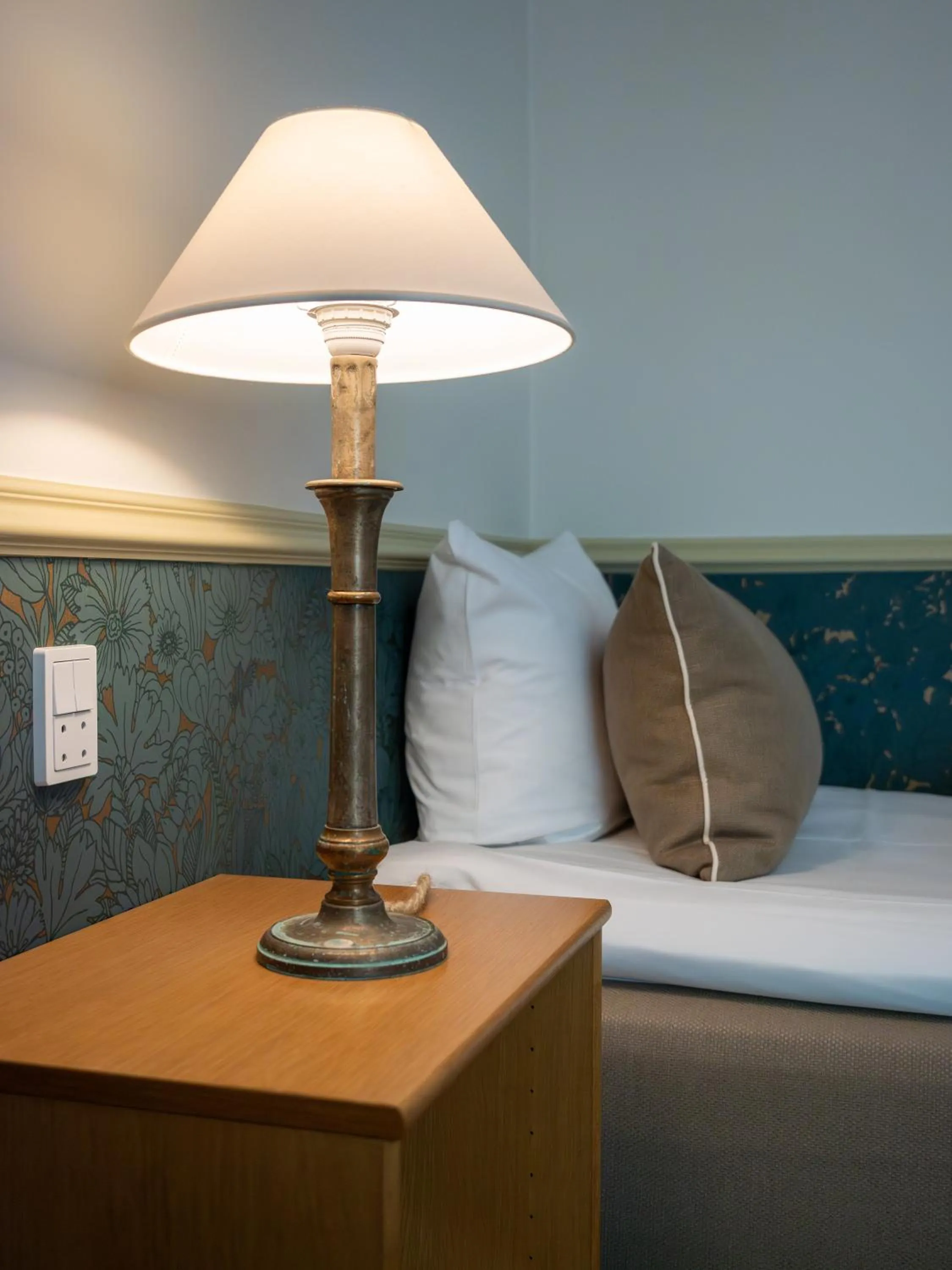 Bed in Hotel Knudsens Gaard