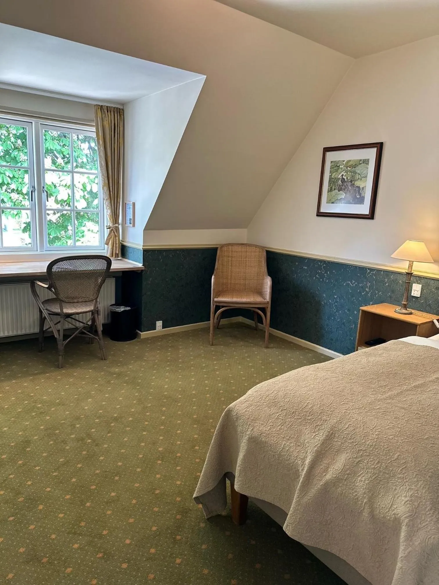 Bed in Hotel Knudsens Gaard