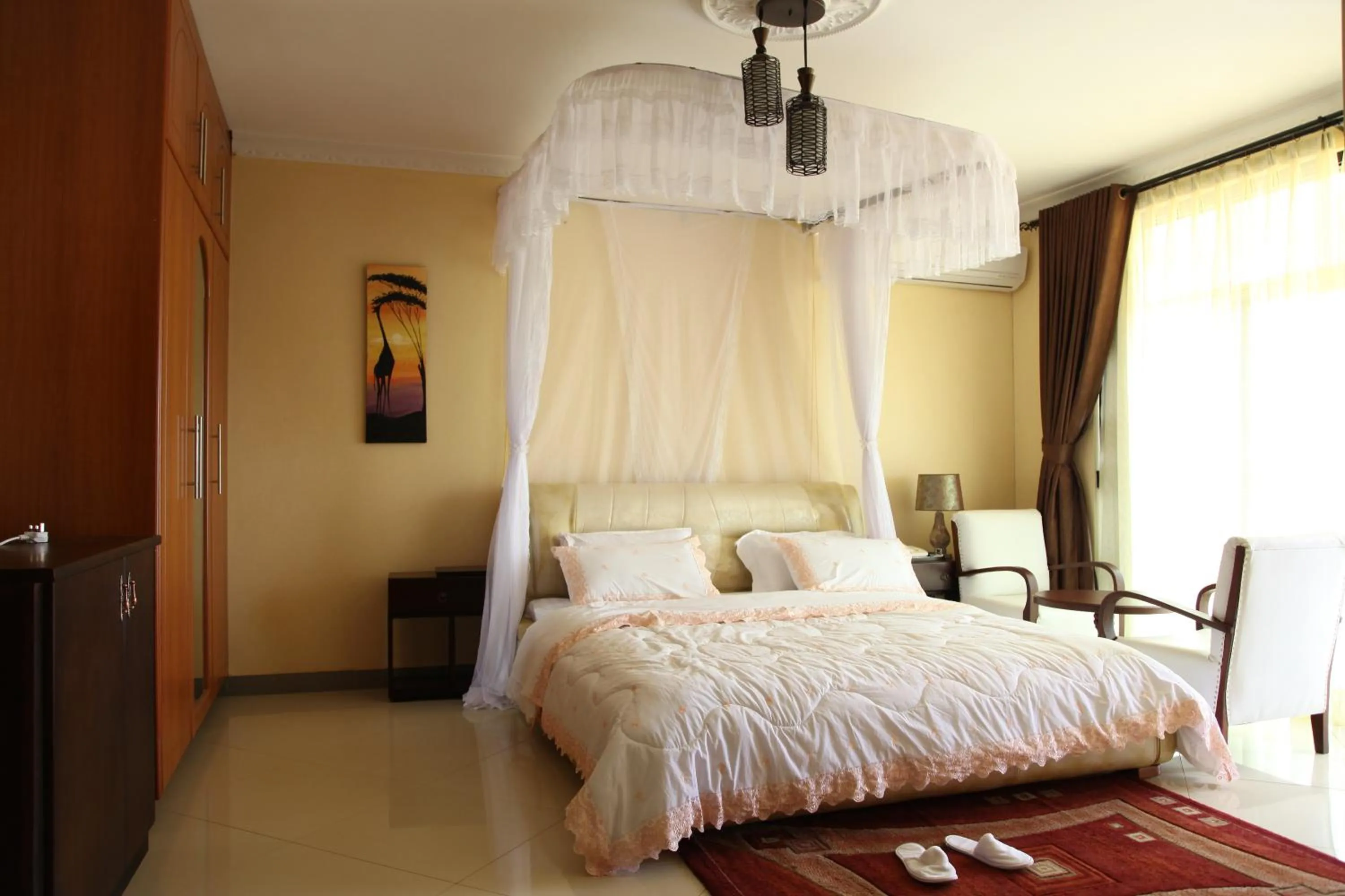 Bed in Nican Resort Hotel Seguku Entebbe