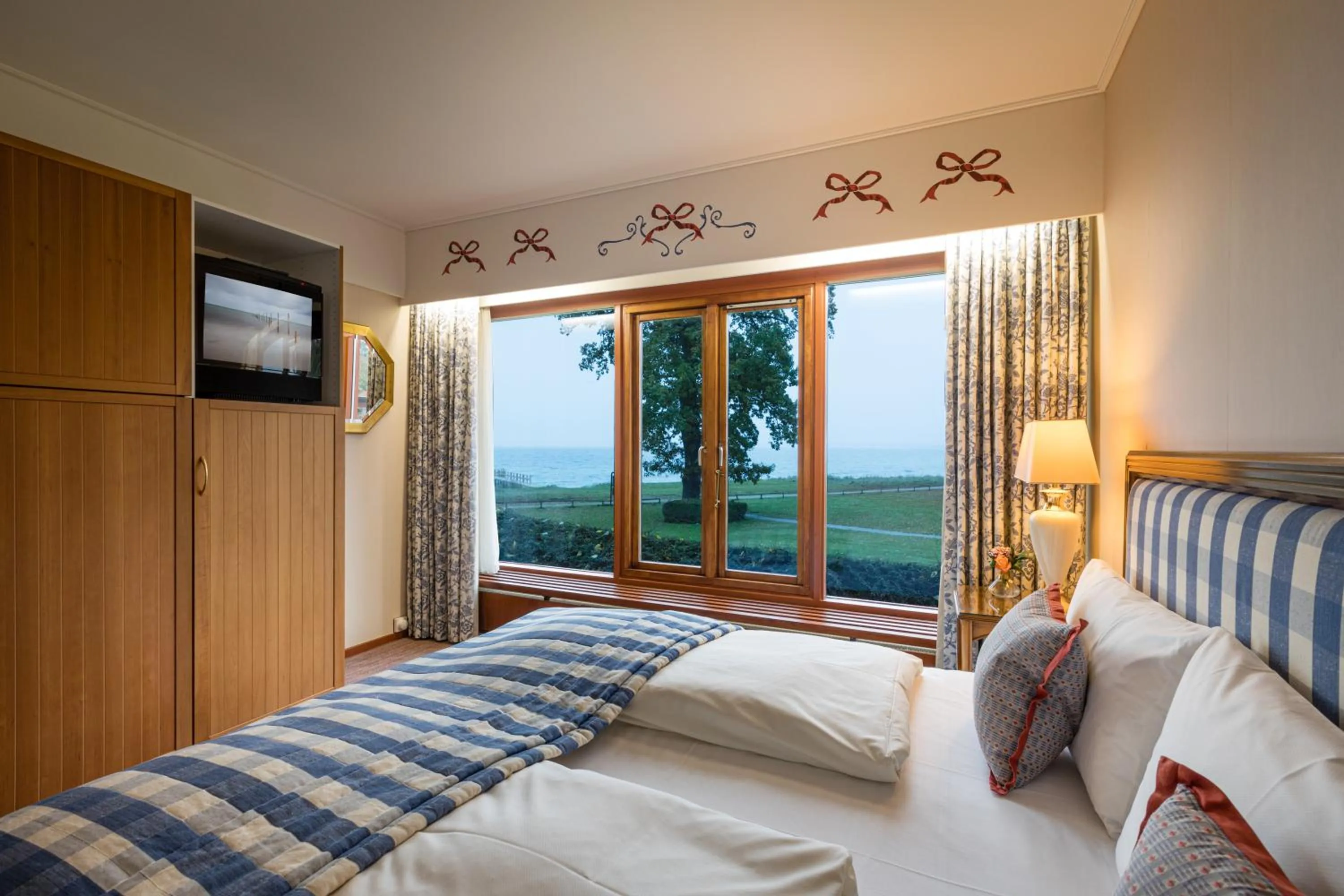 Bed in Hotel Hesselet