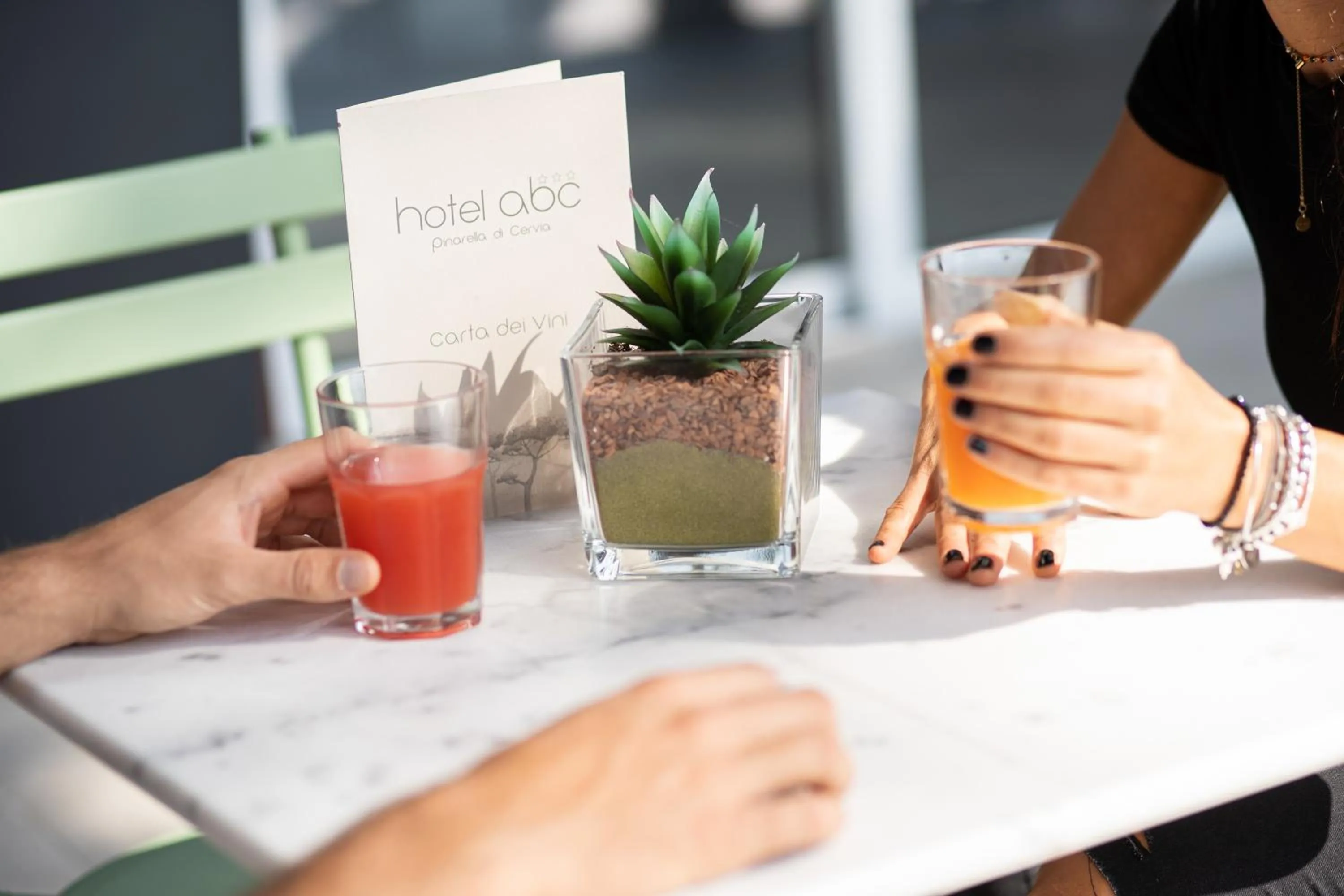 Food and drinks in Hotel Abc