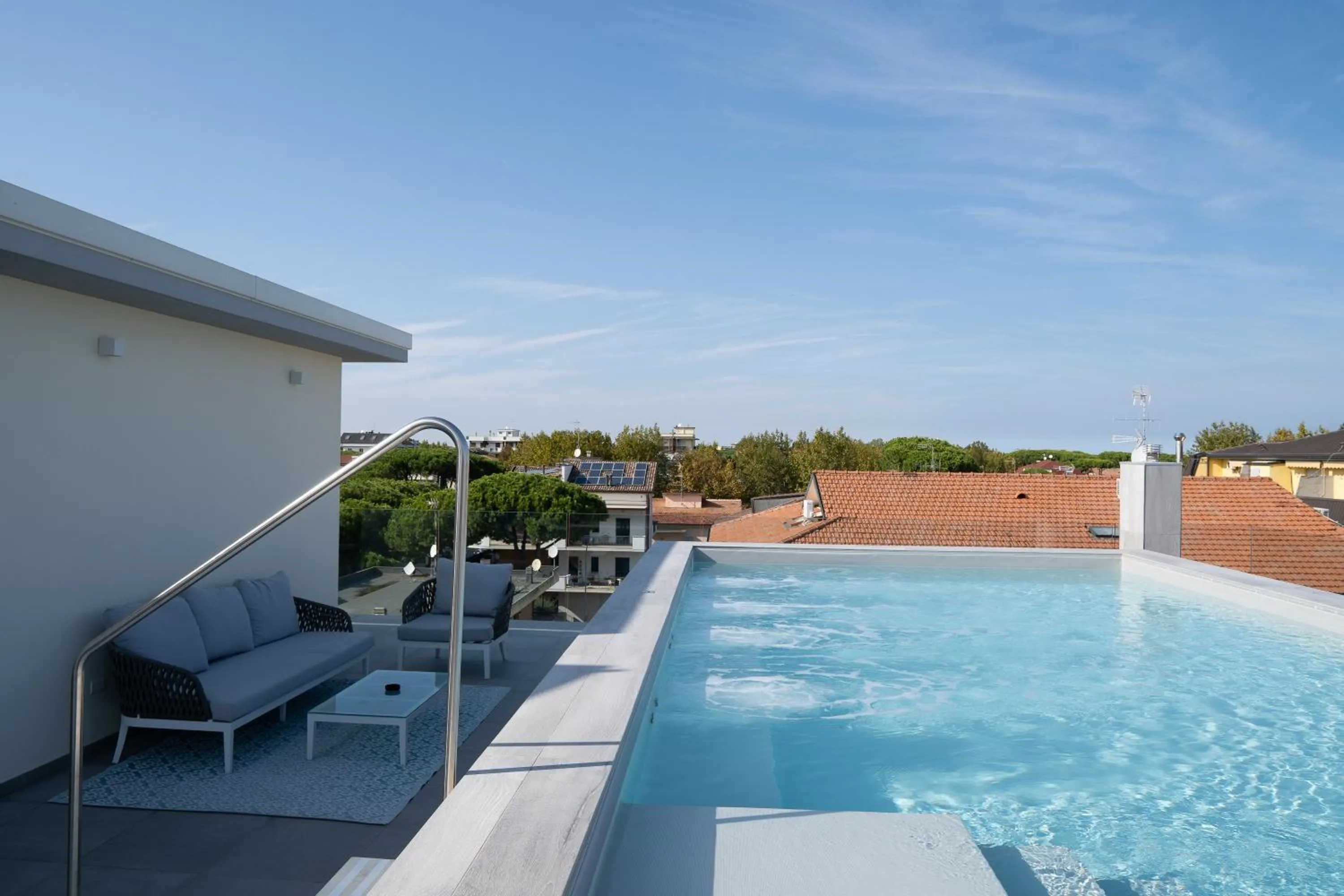 Pool view in Hotel Abc