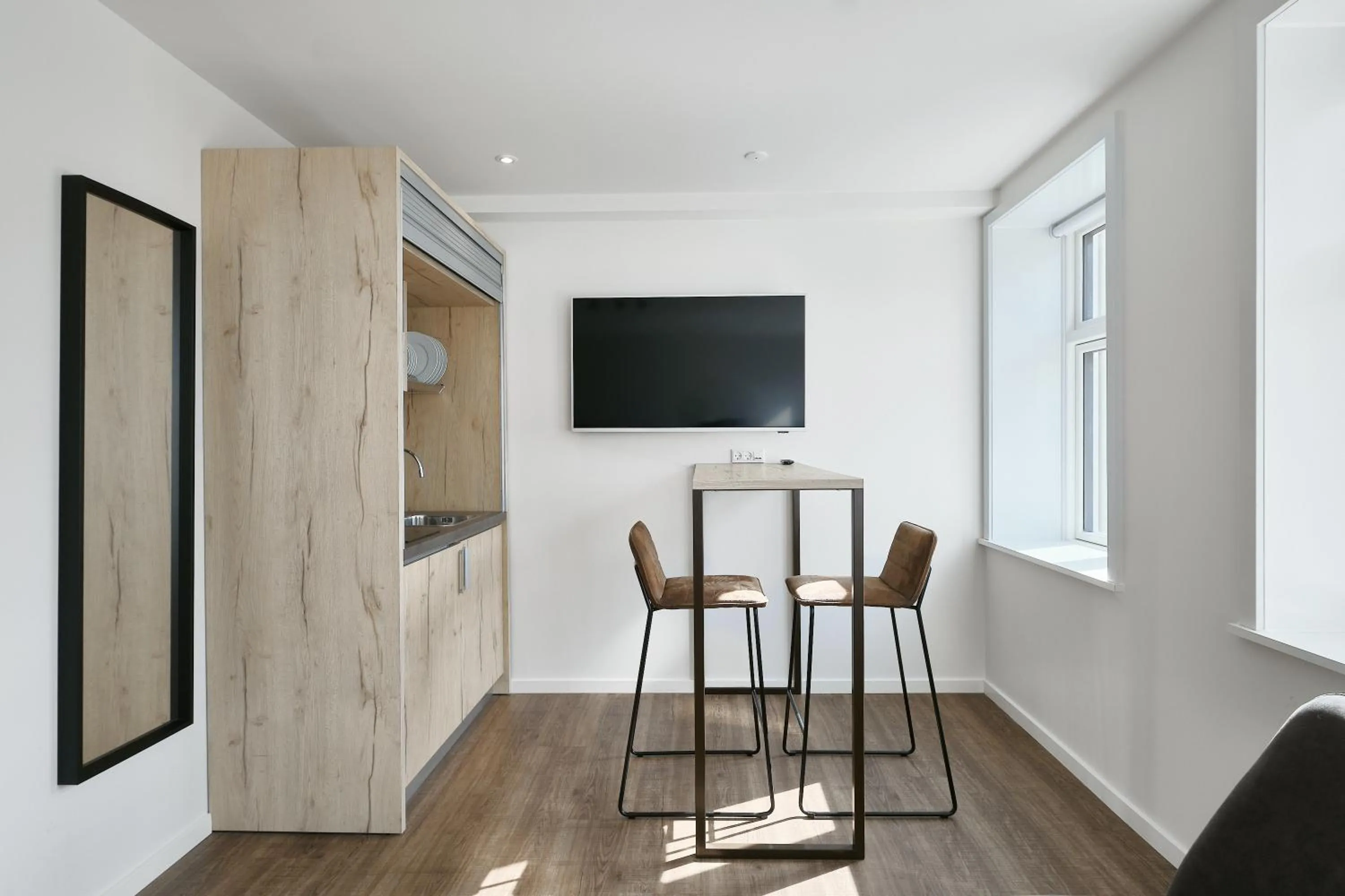 Kitchen or kitchenette in Hotel Garni