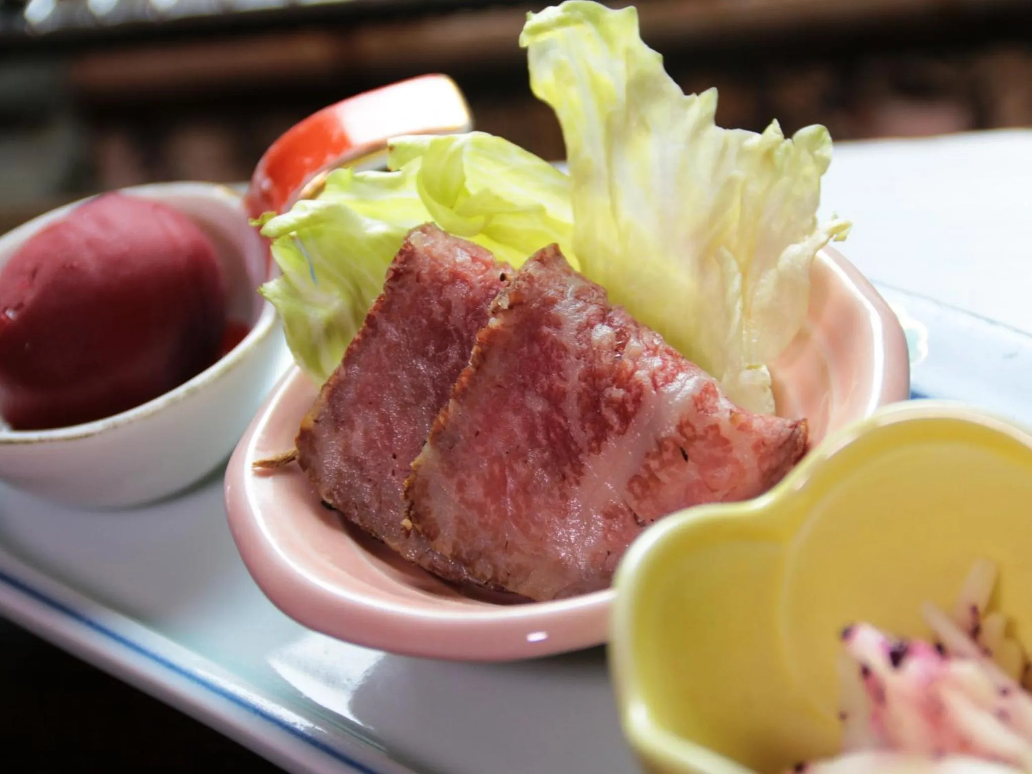 Food close-up in Yunohirakan