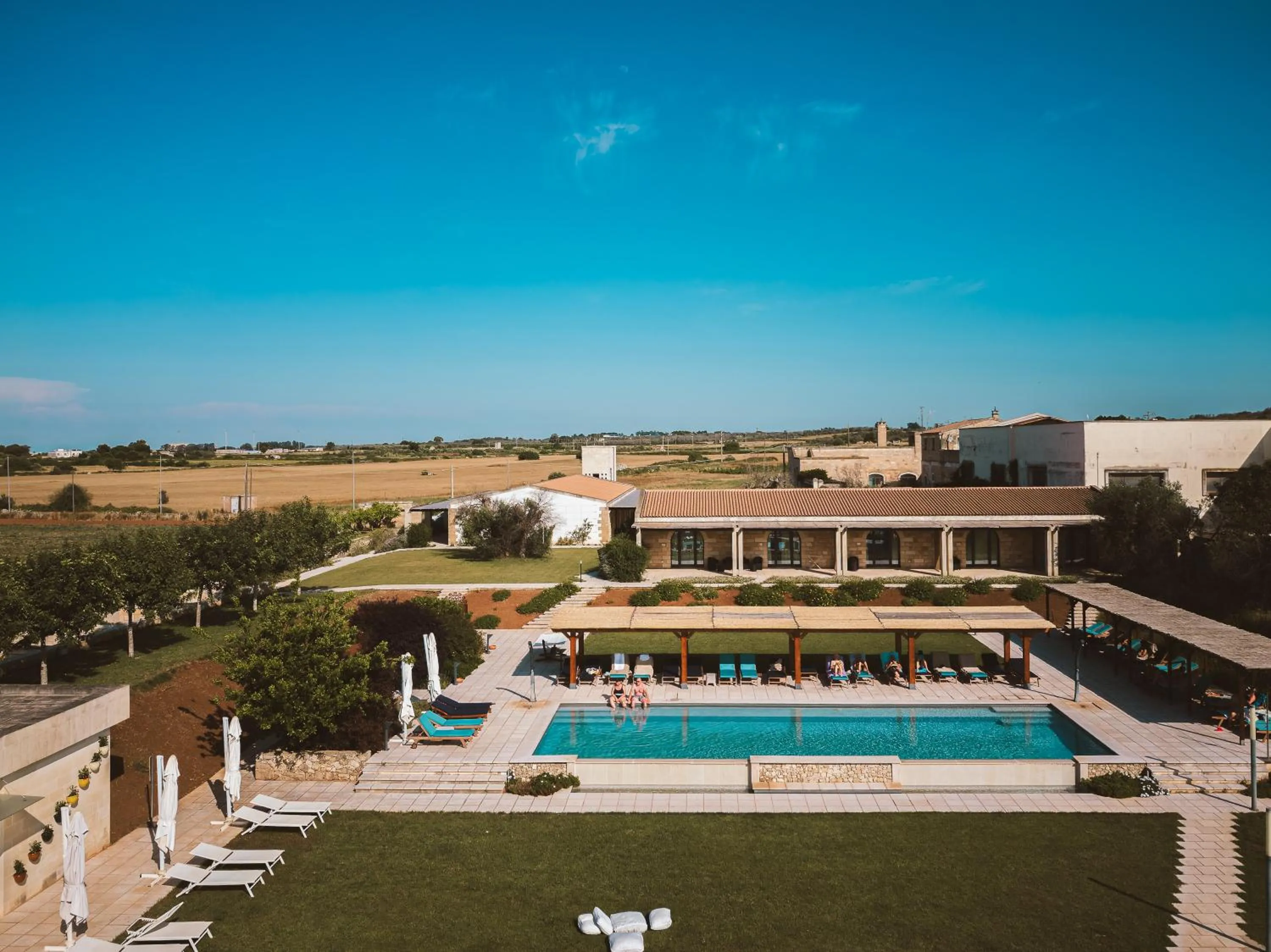 Pool view in Masseria Stali, The Originals Relais