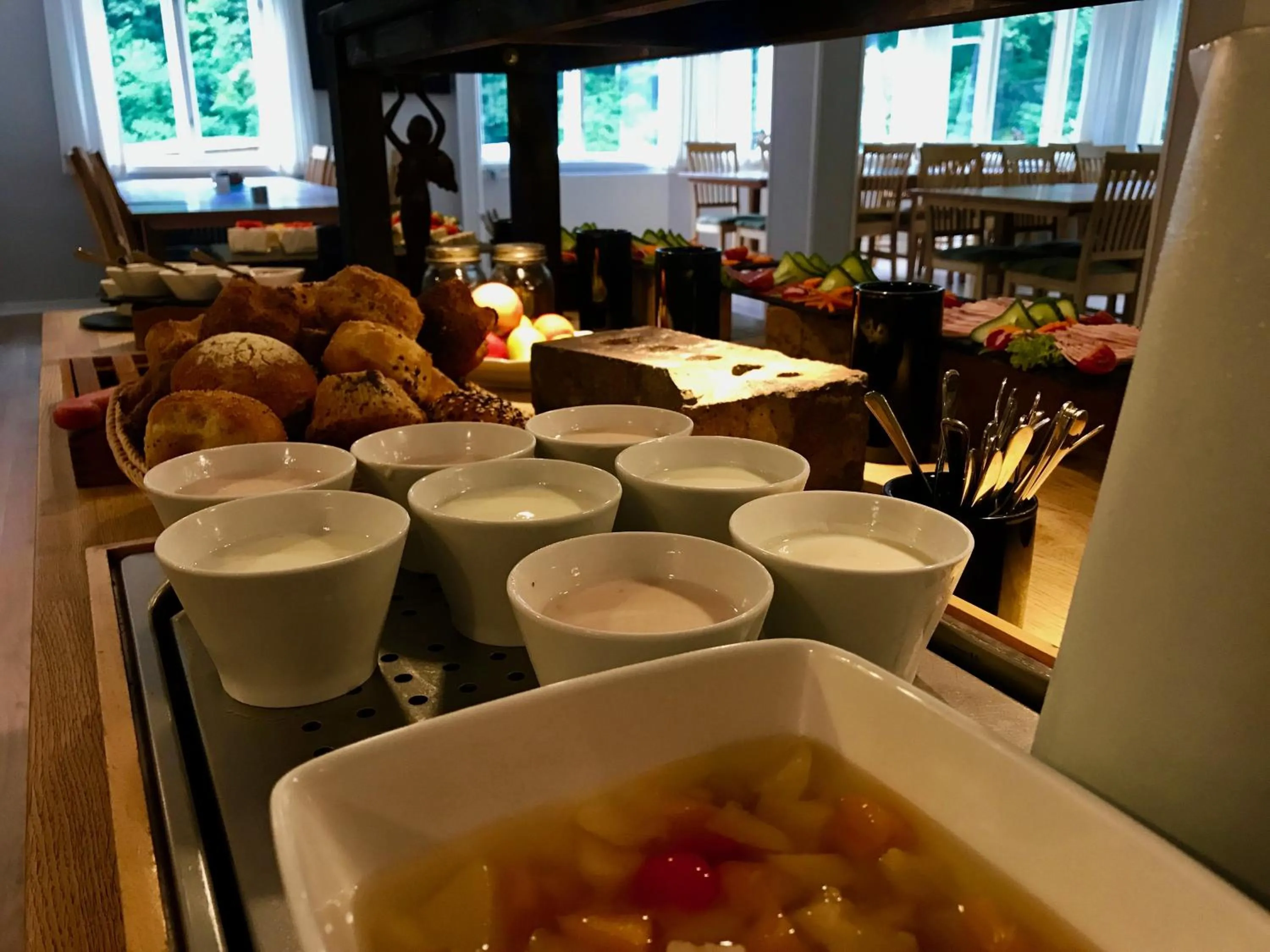 Continental breakfast in Hotel Skovly