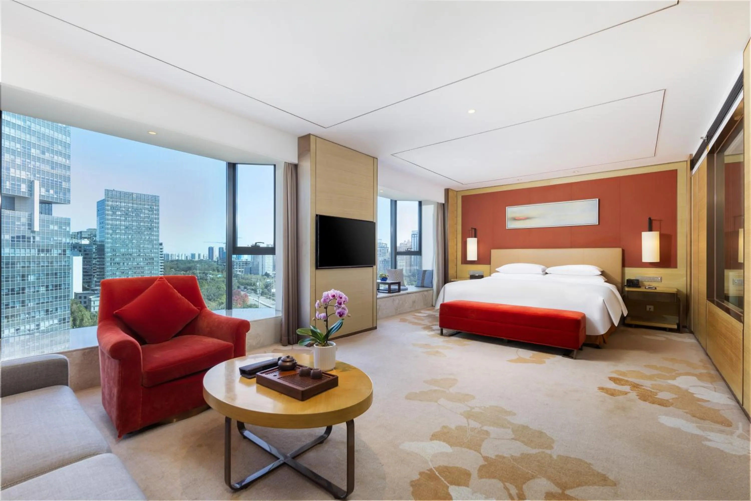 Bed in Grand Metropark Hotel Beijing