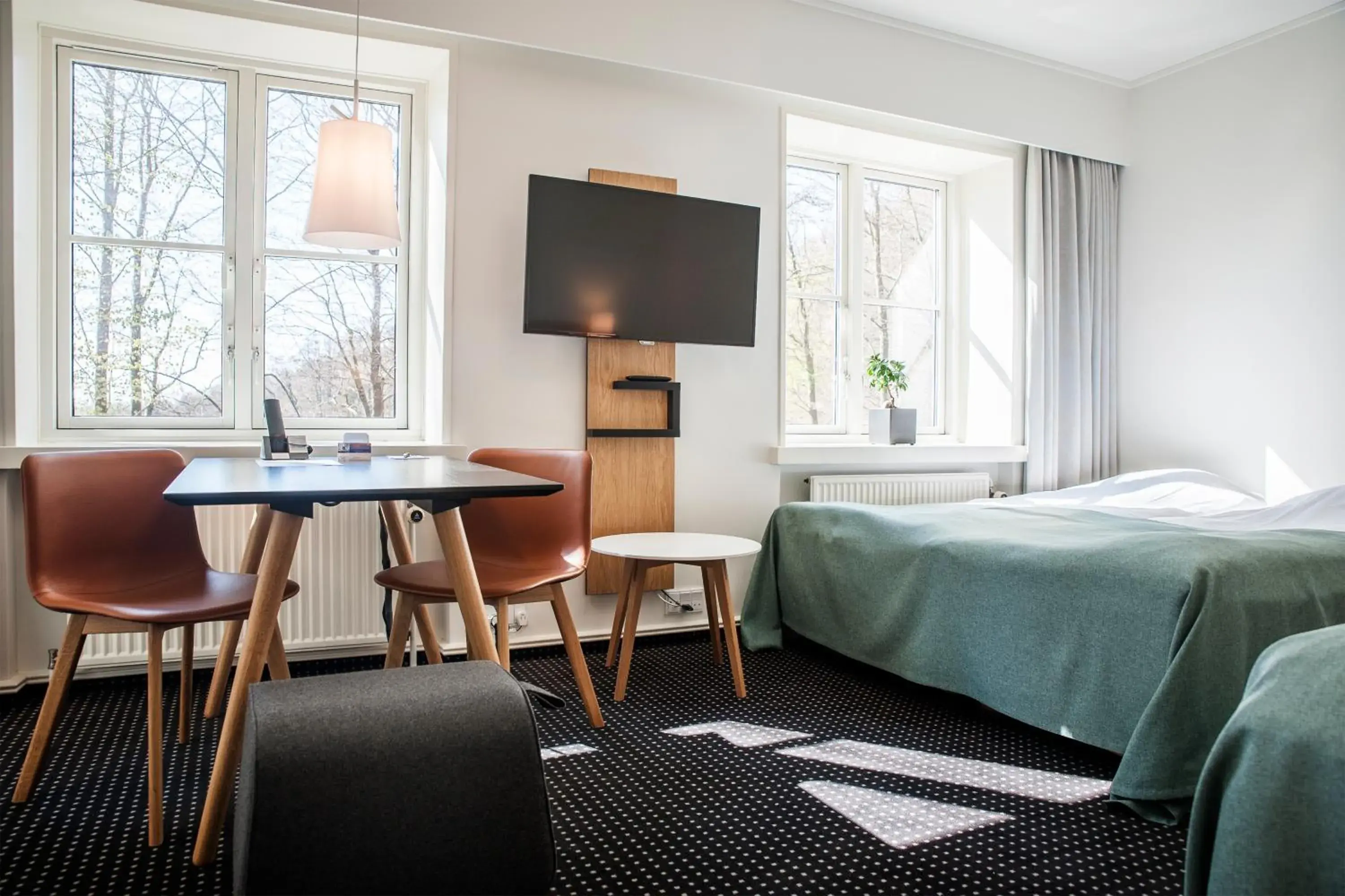 Communal lounge/ TV room, Bed in Hotel Koldingfjord Communal lounge/ TV room, Bed in Hotel Koldingfjord