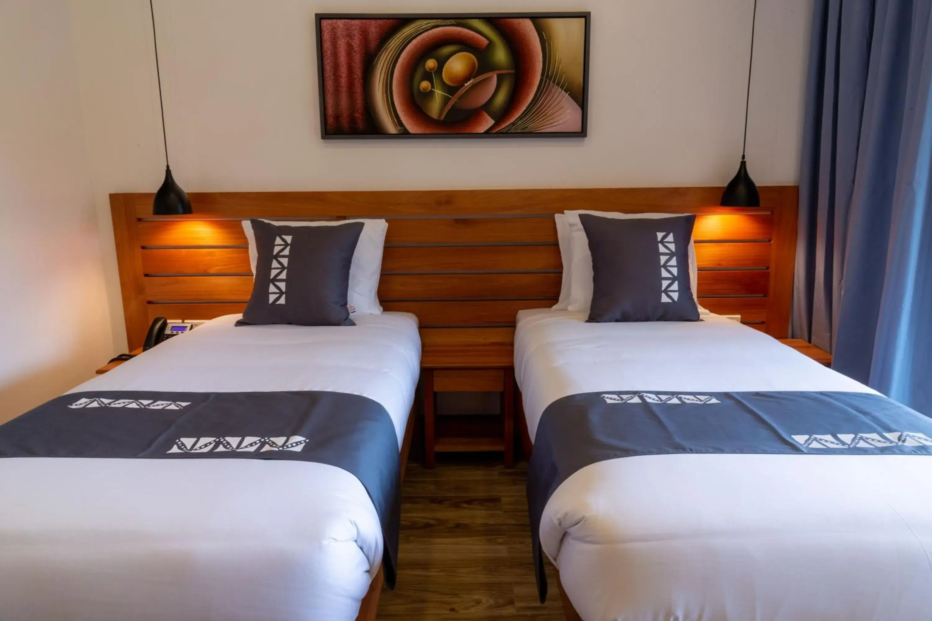 Deluxe Double Room with Two Double Beds in Hotel Chez Lando Deluxe Double Room with Two Double Beds in Hotel Chez Lando