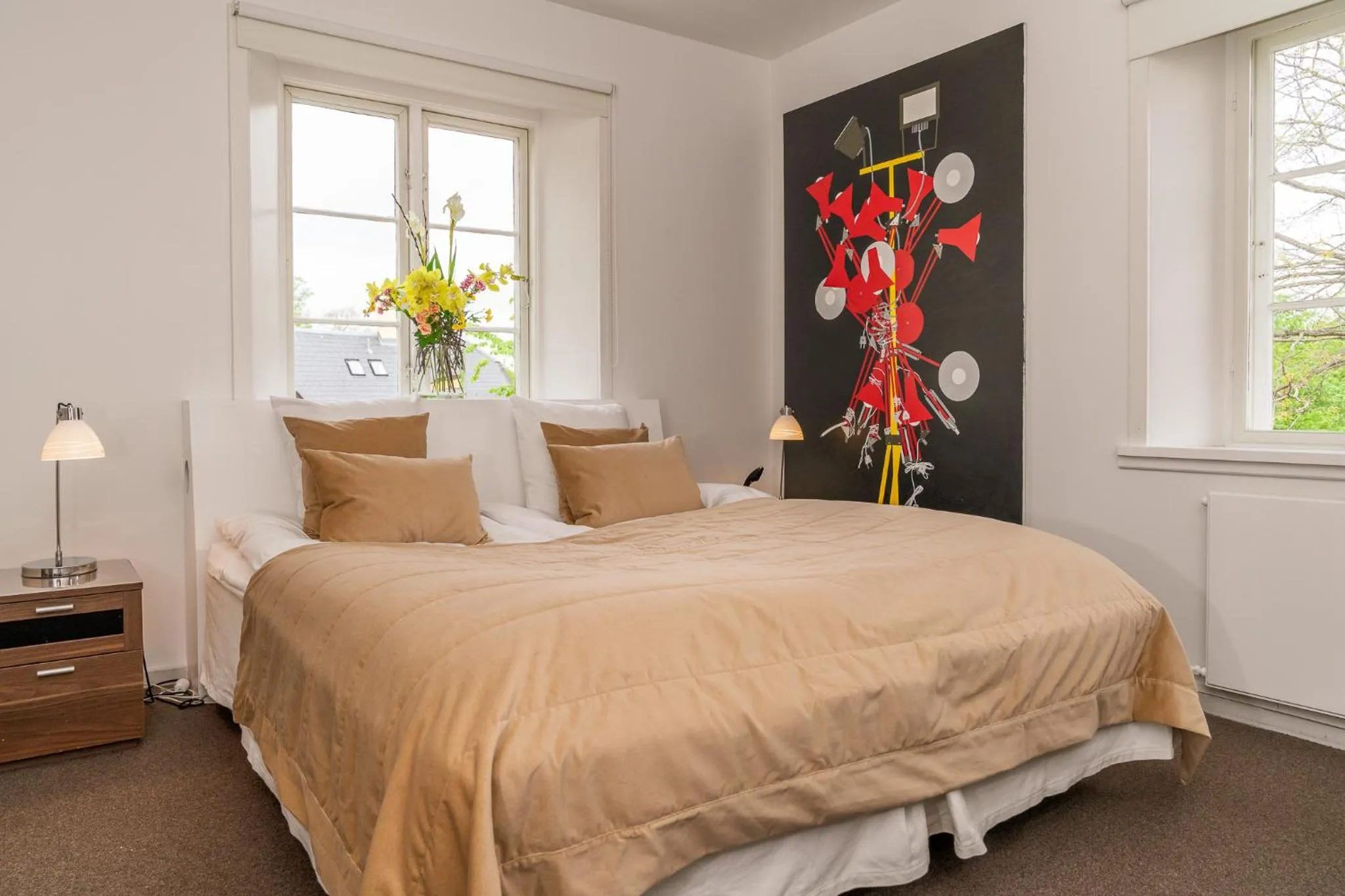 Bed in Bernstorff Castle Hotel