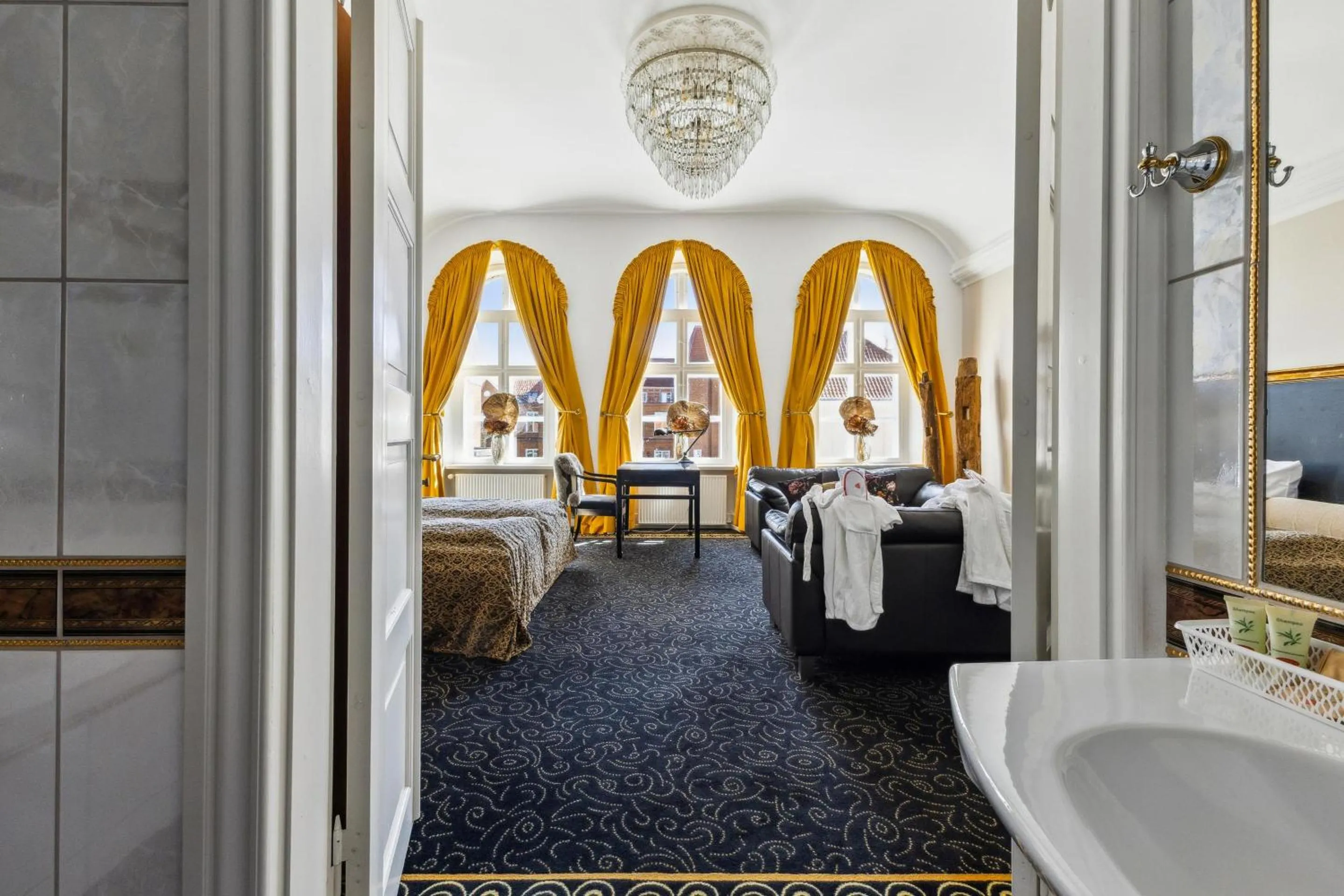 Bed in Hotel Ringkøbing